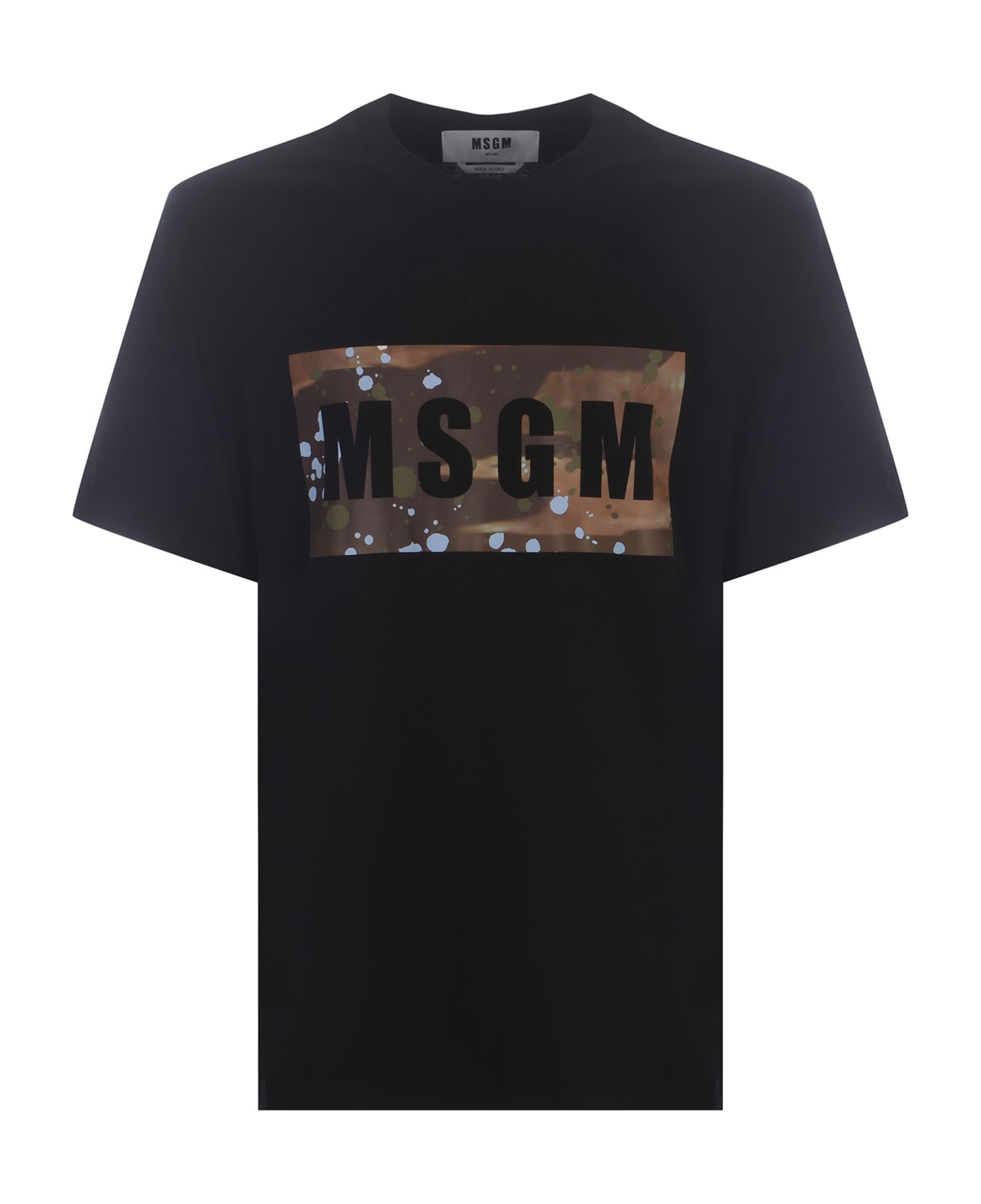 MSGM T-shirt Msgm "camo" Made Of Cotton - Nero