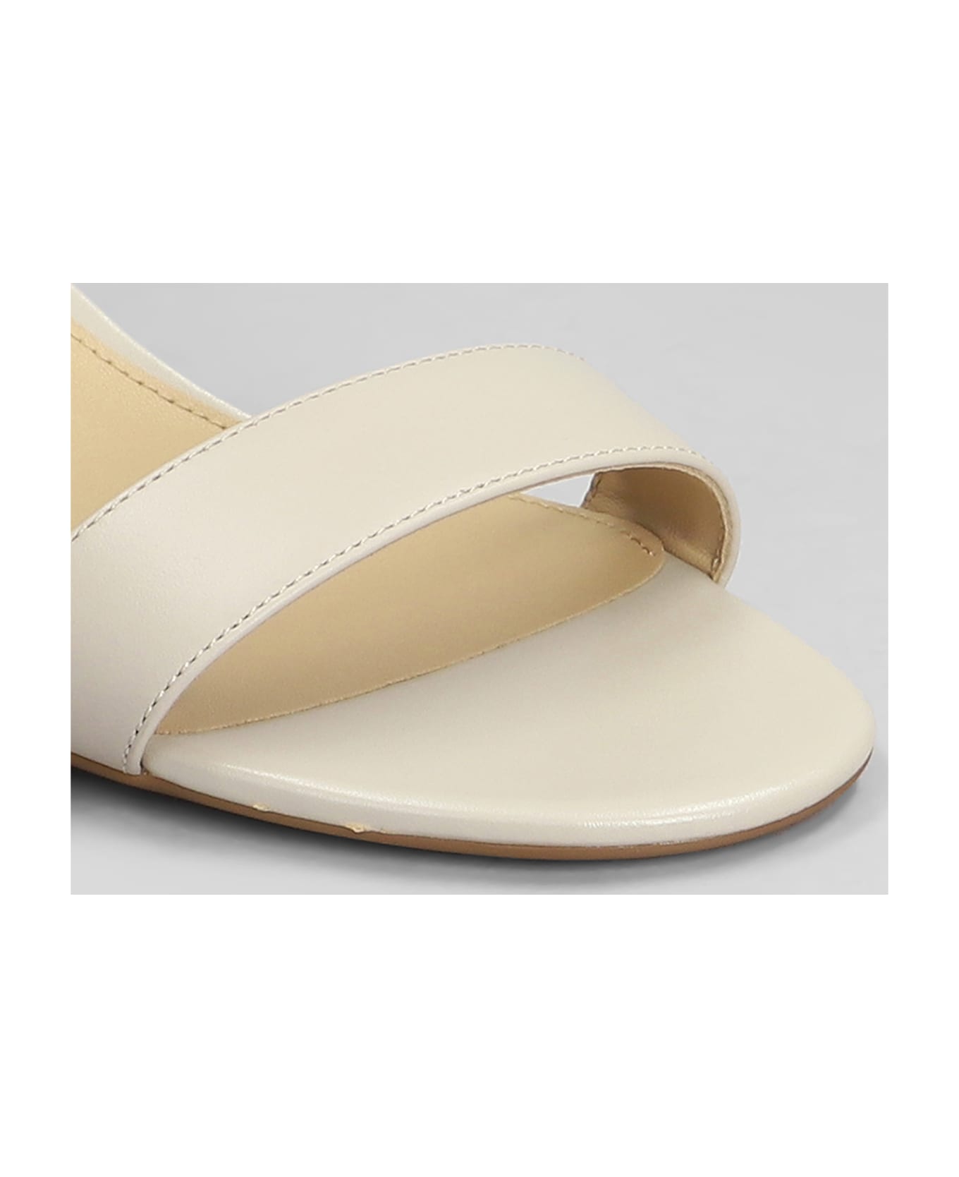 Michael Kors Serena Flex Sandal Sandals In Beige Leather - beige