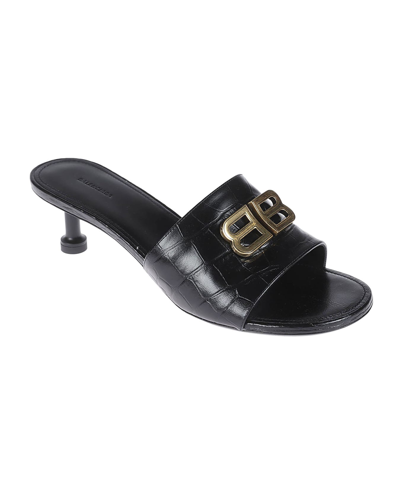 Balenciaga Groupie Sandals - Black/Gold