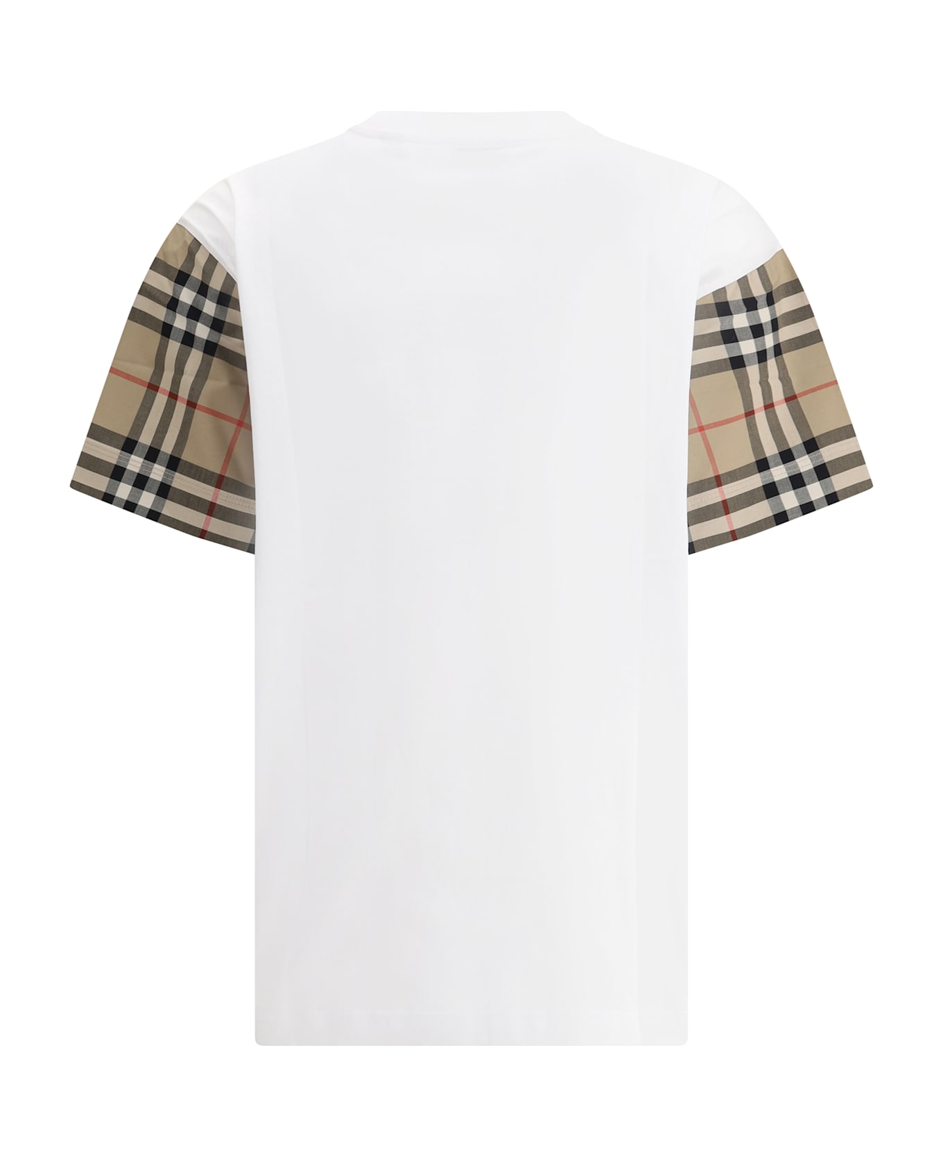 Burberry Check Archive Sleeve T-shirt - WHITE