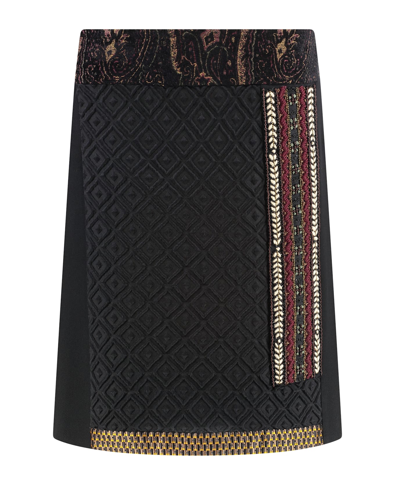 Etro Wool And Silk Skirt - black
