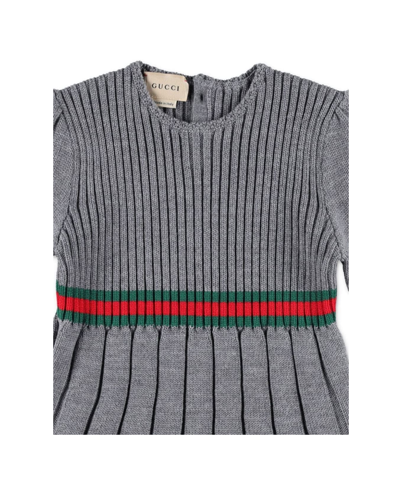 Gucci J S/s Dress - Grey Green Red