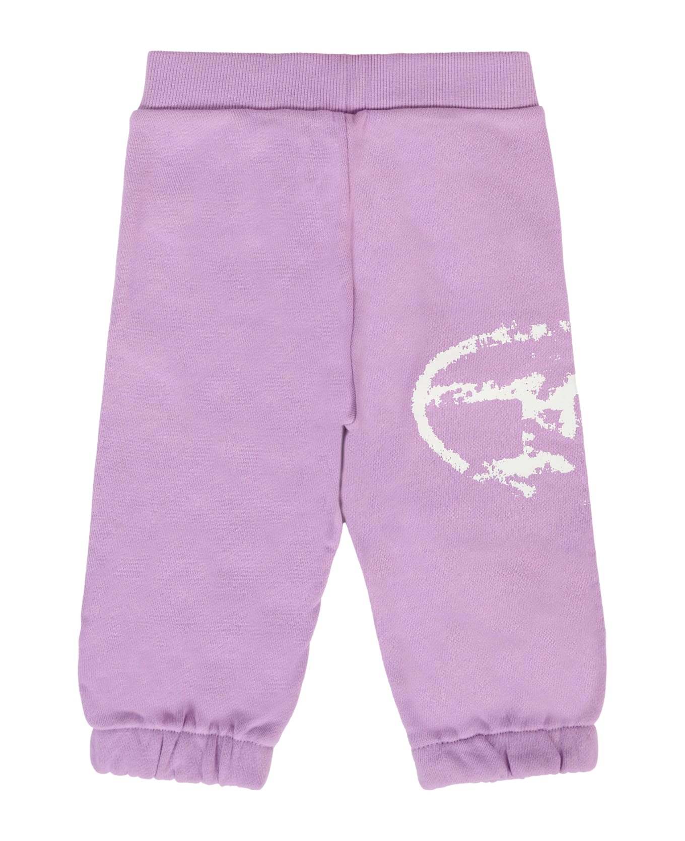 Diesel Lilac Trousers For Baby Girl With Logo - Lilac