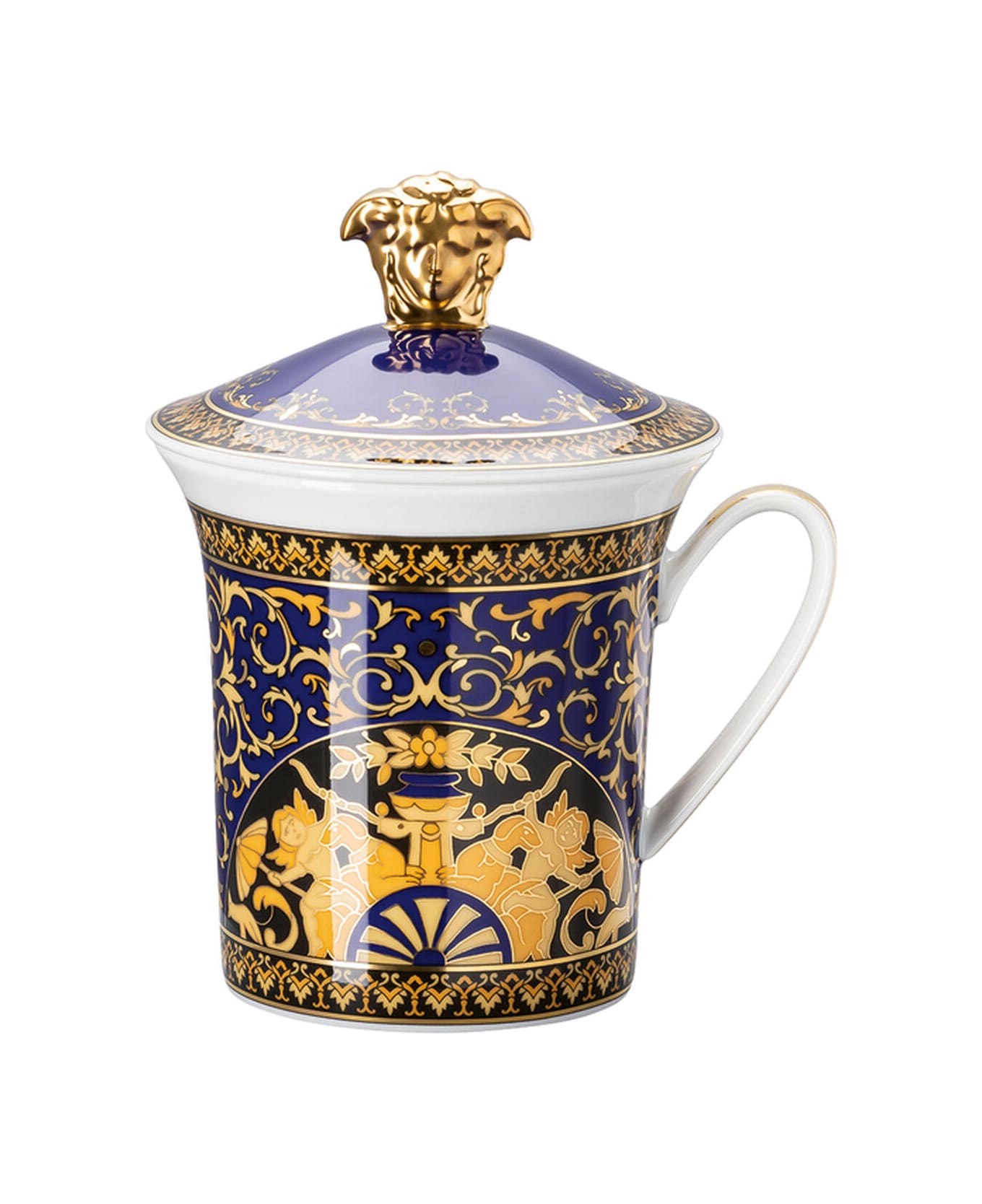 Versace Mug Con Coperchio Medusa Blau - Multicolor