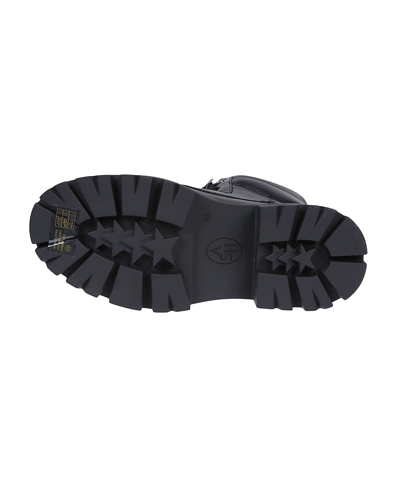 Ash Gotta Combat Ankle Boots - Black/shinypuffy Black ブーツ