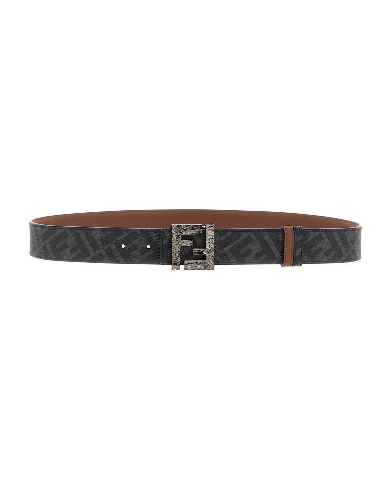 Fendi 
squared Ff
 Reversible Belt - MARRONE NERO
