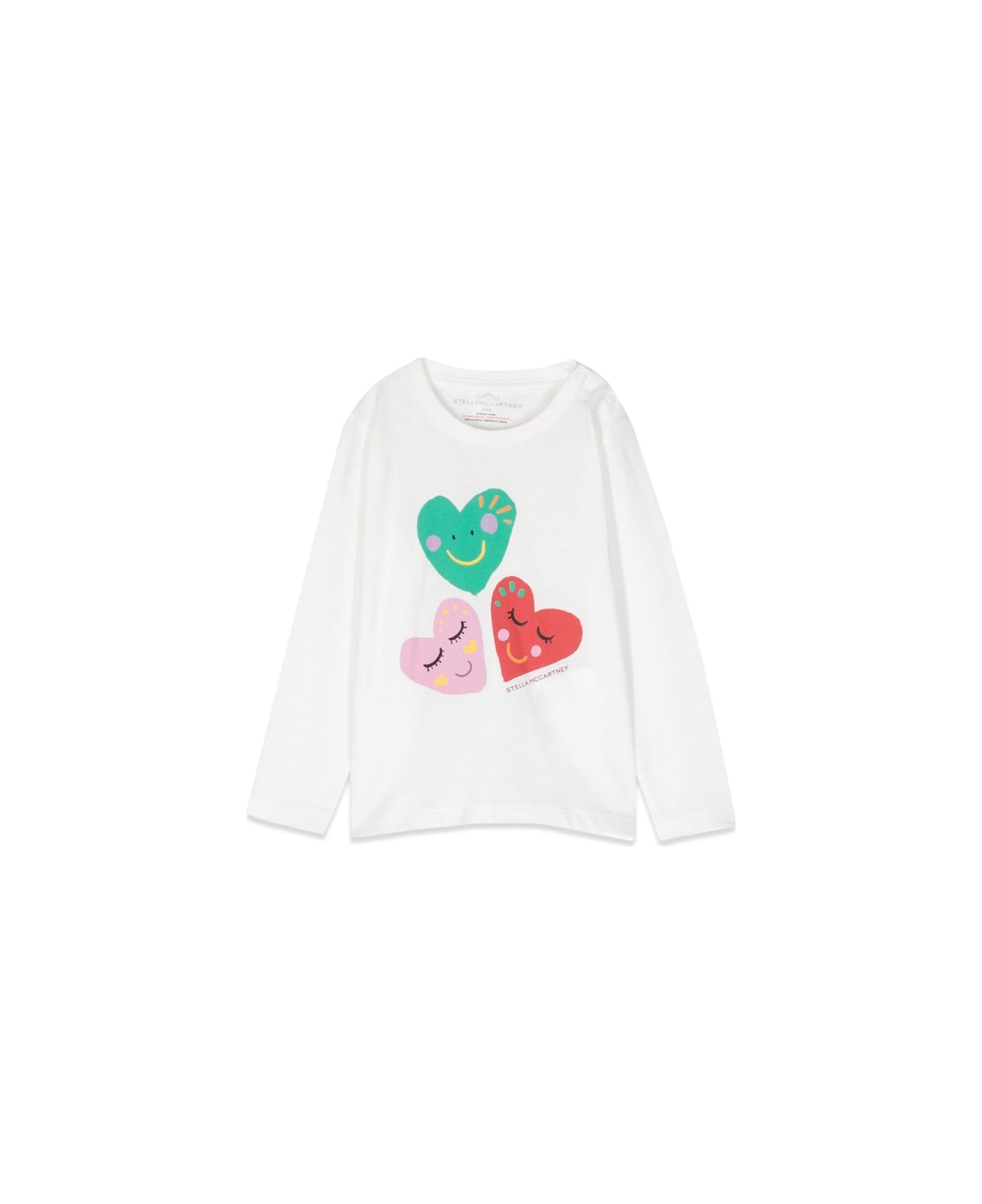 Stella McCartney Kids T-shirt Ml Hearts - WHITE