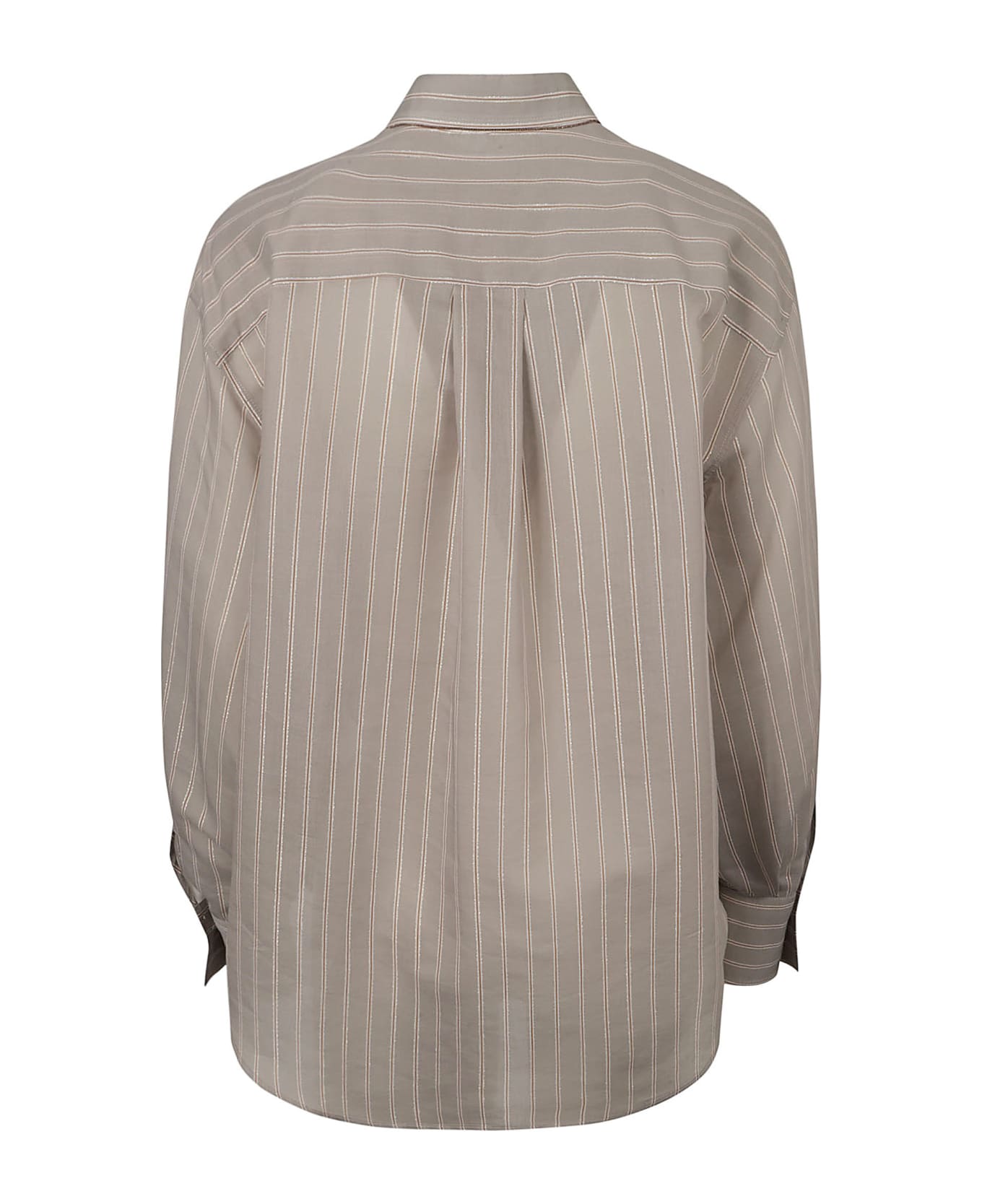 Brunello Cucinelli Pinstripe Shirt - Grey/White シャツ