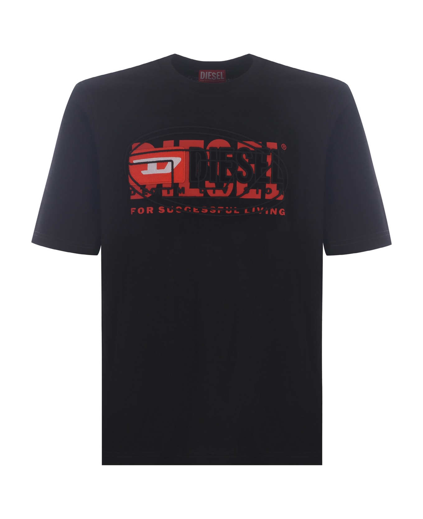 Diesel T-boxt Layered Logo T-shirt - Xx Black シャツ