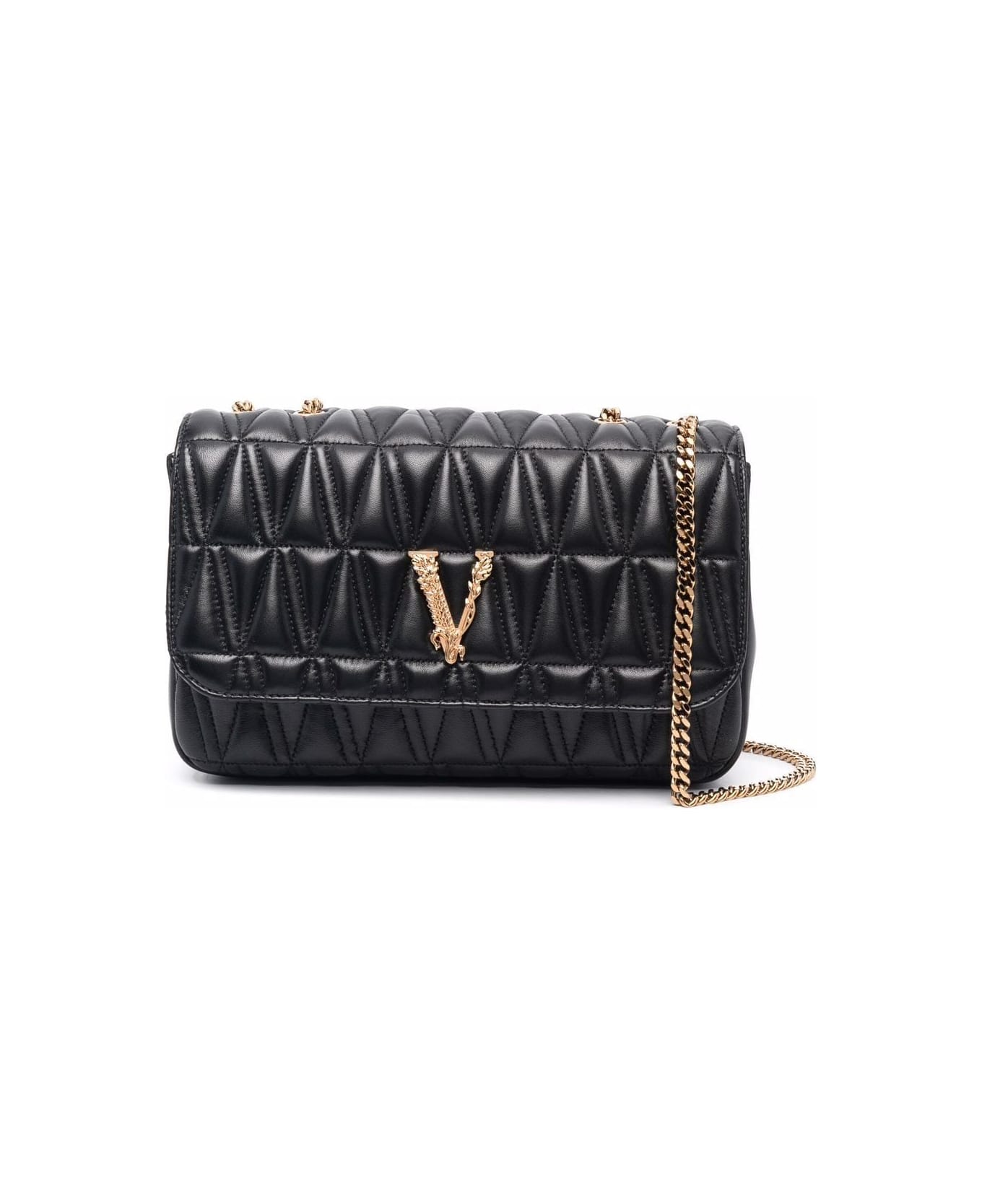 Versace Virtus - Shoulder bag for Woman - Black - DBFH822D2NTRT-DNMOV