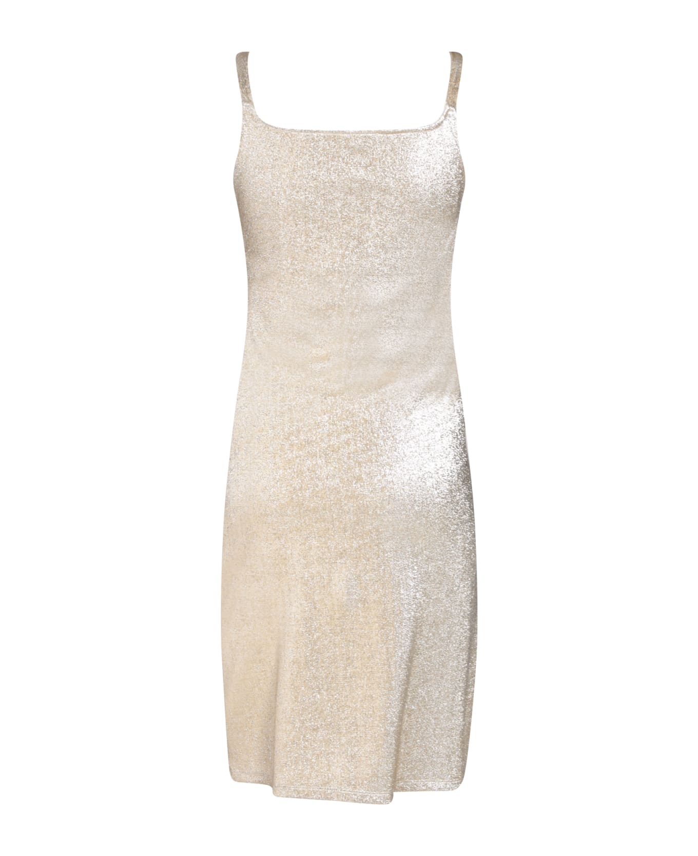 Paco Rabanne Gold Lurex Jersey Mini Dress - Metallic