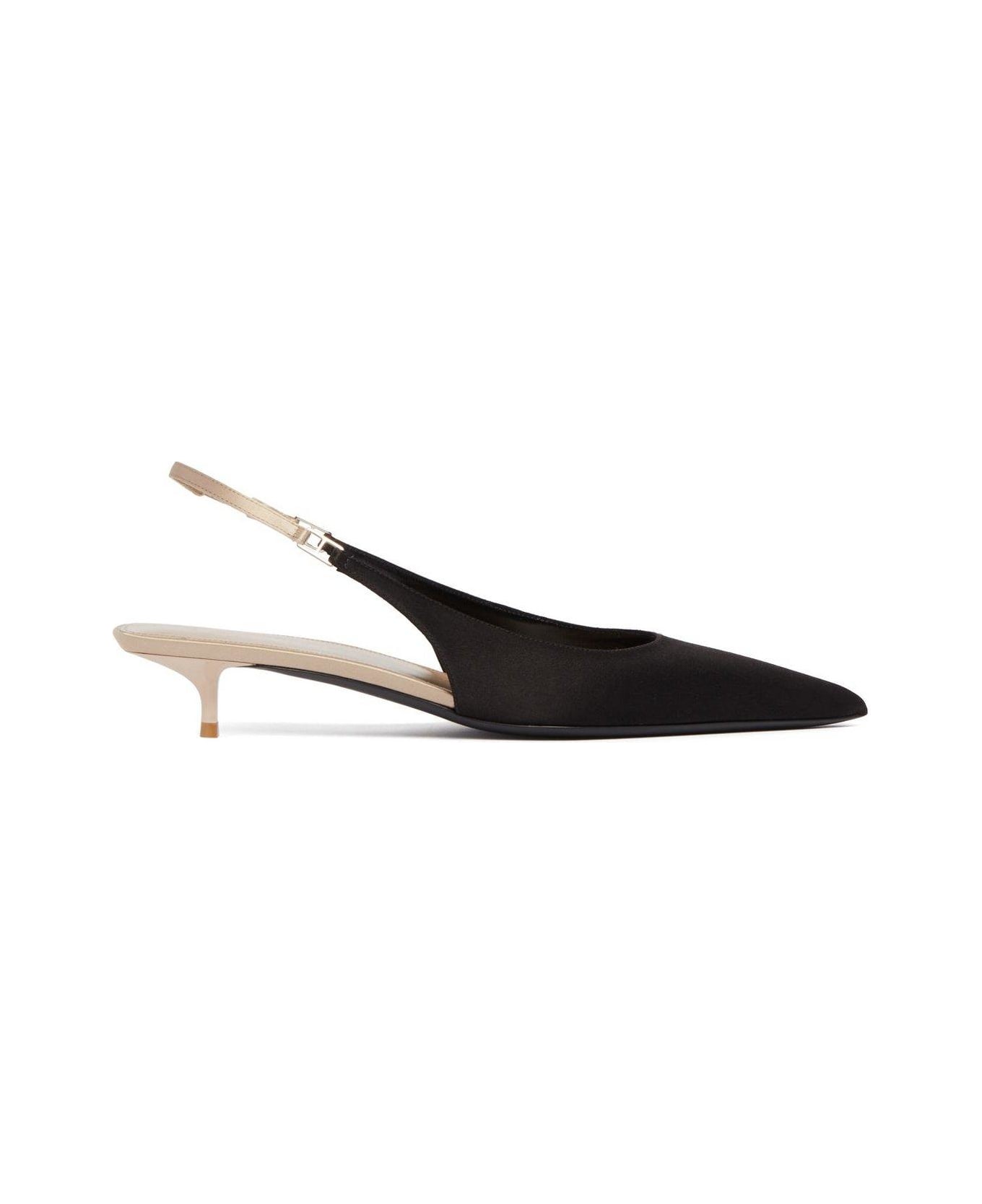 Saint Laurent Cherish Slingback Pumps - Nero Partridge Pink