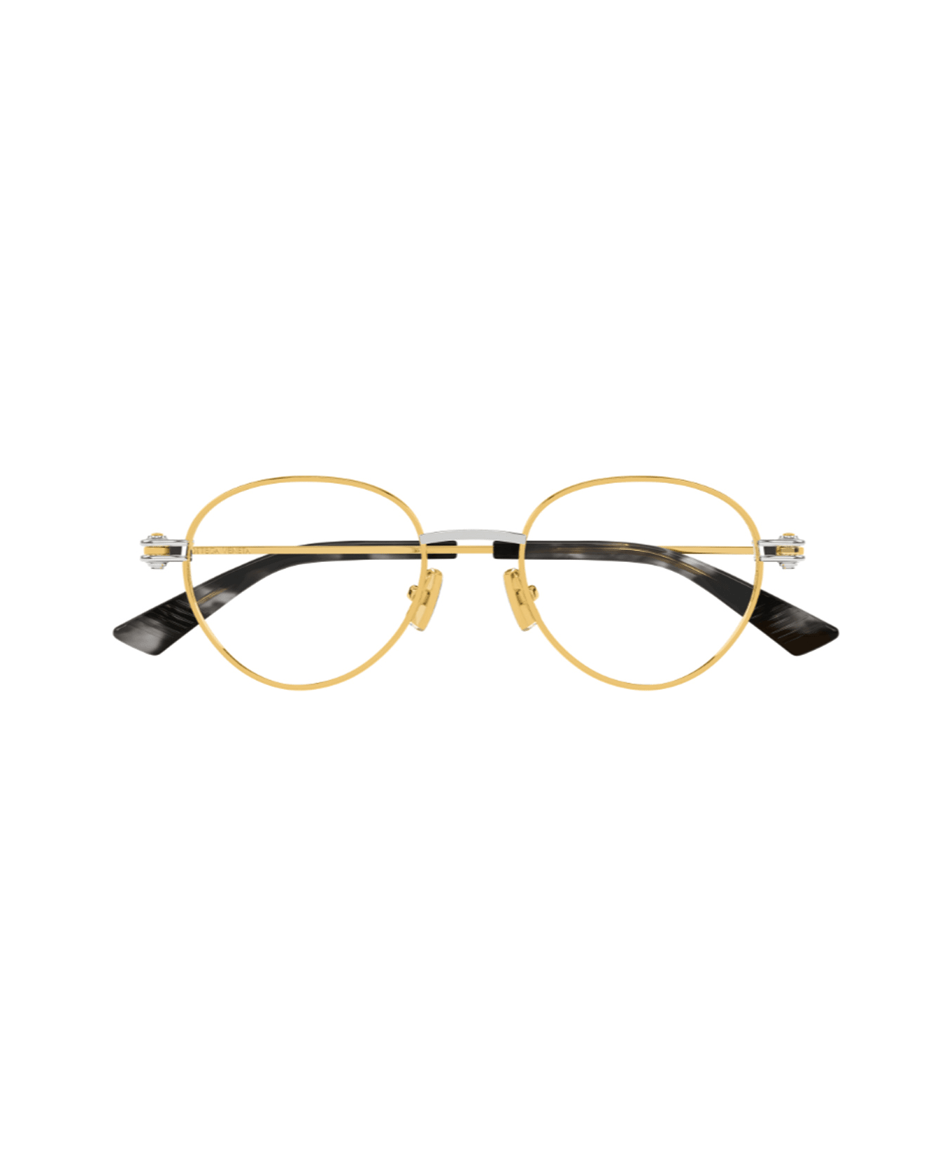 Bottega Veneta Eyewear Bottega Veneta Bv1382o Linea Ribbon 002 Gold Transparent Glasses - Oro
