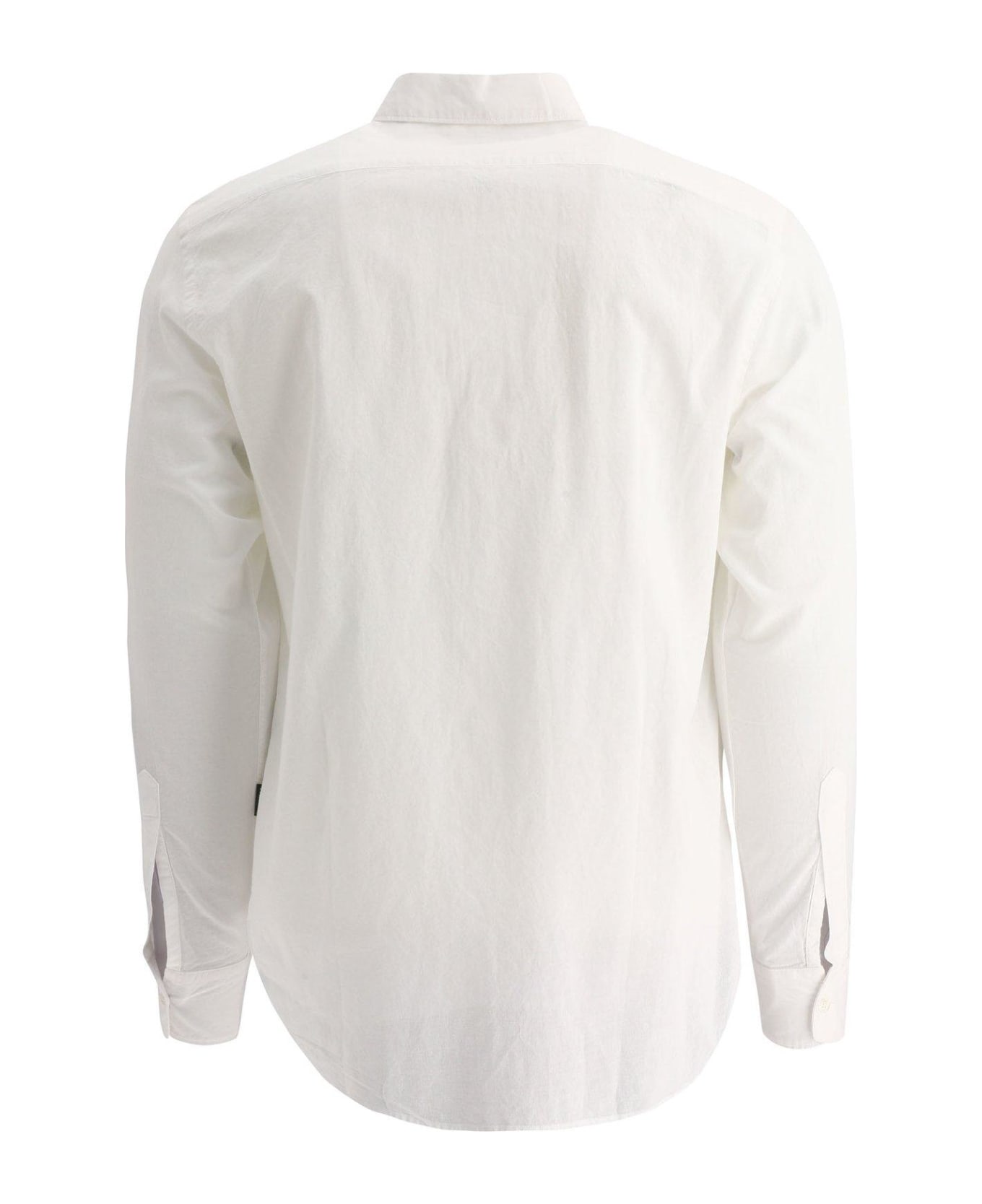 Aspesi Buttoned Long-sleeved Shirt - Bianco