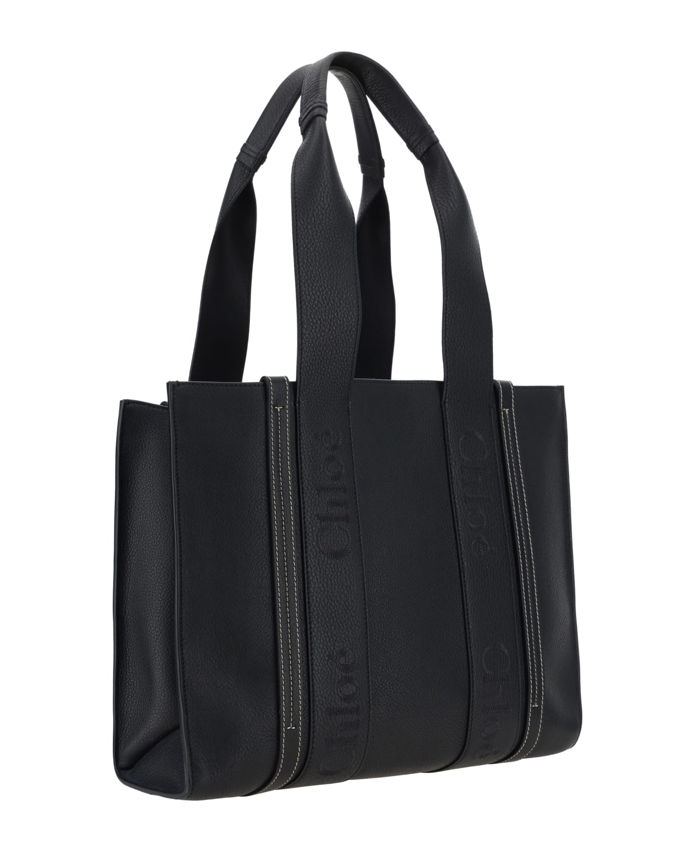 Chloé Woody Shopping Bag - Black トートバッグ