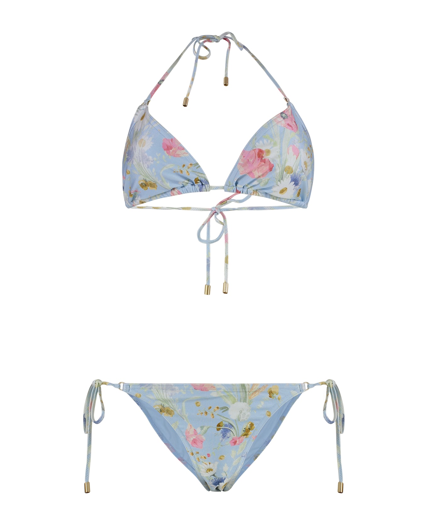Zimmermann Lucky Triangle Bra Bikini - Multicolor