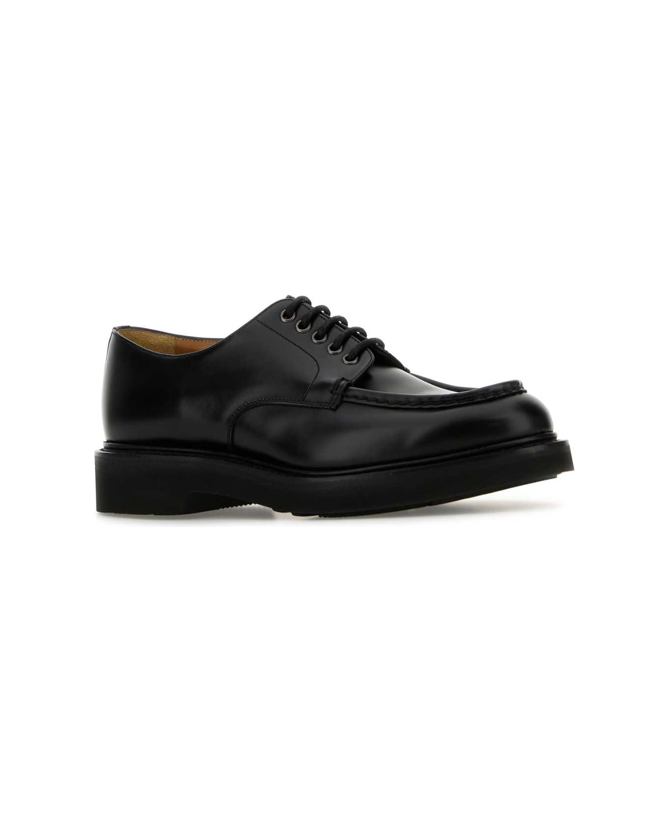 Church's Black Leather Letchworth Lace-up Shoes - BLACK