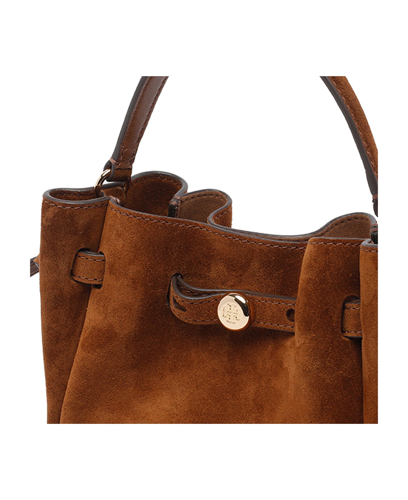 Tory Burch Mini Romy Suede Bucket Bag - Brown