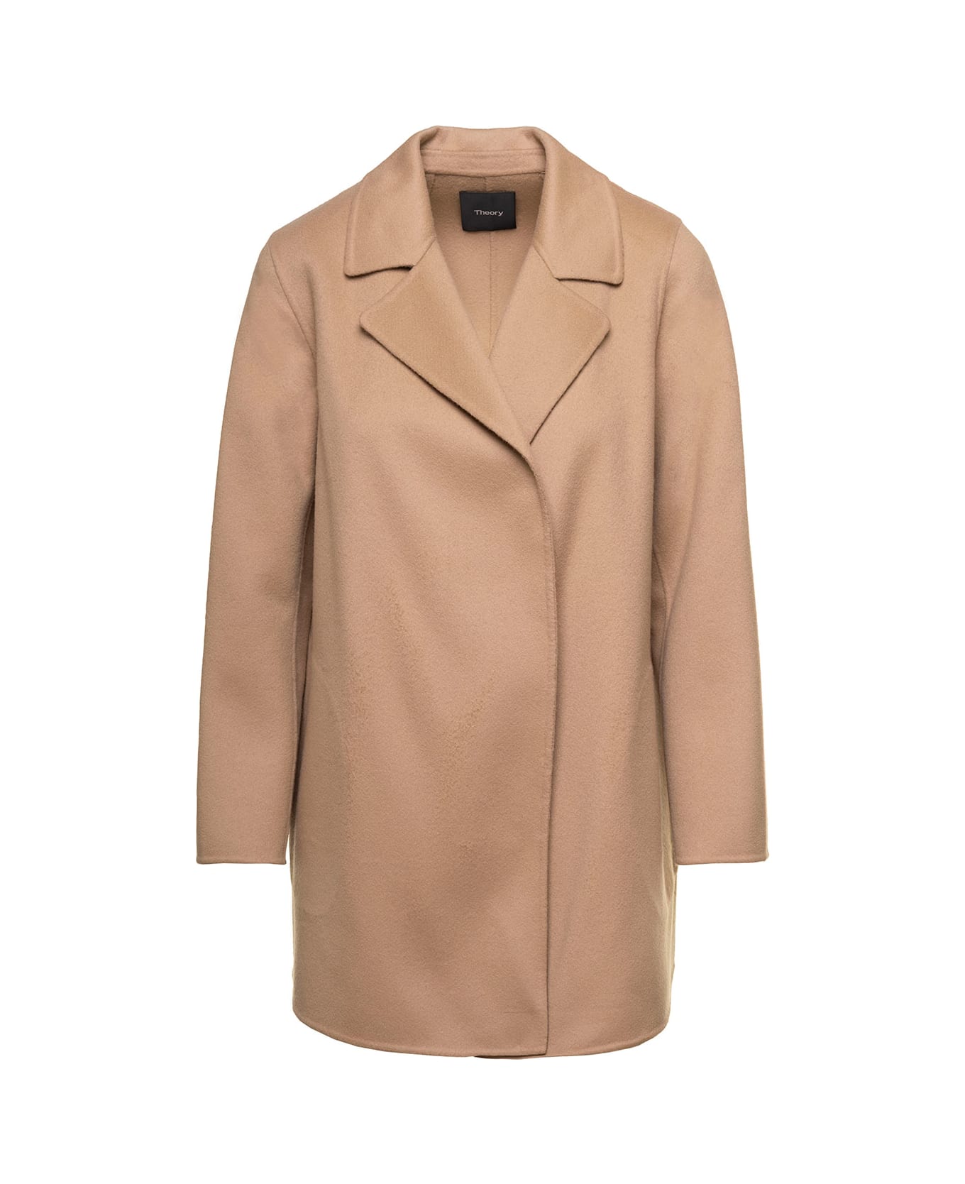 Theory 'clairene' Beige Jacket With Notched Revers In Wool And Cashmere Woman - Beige