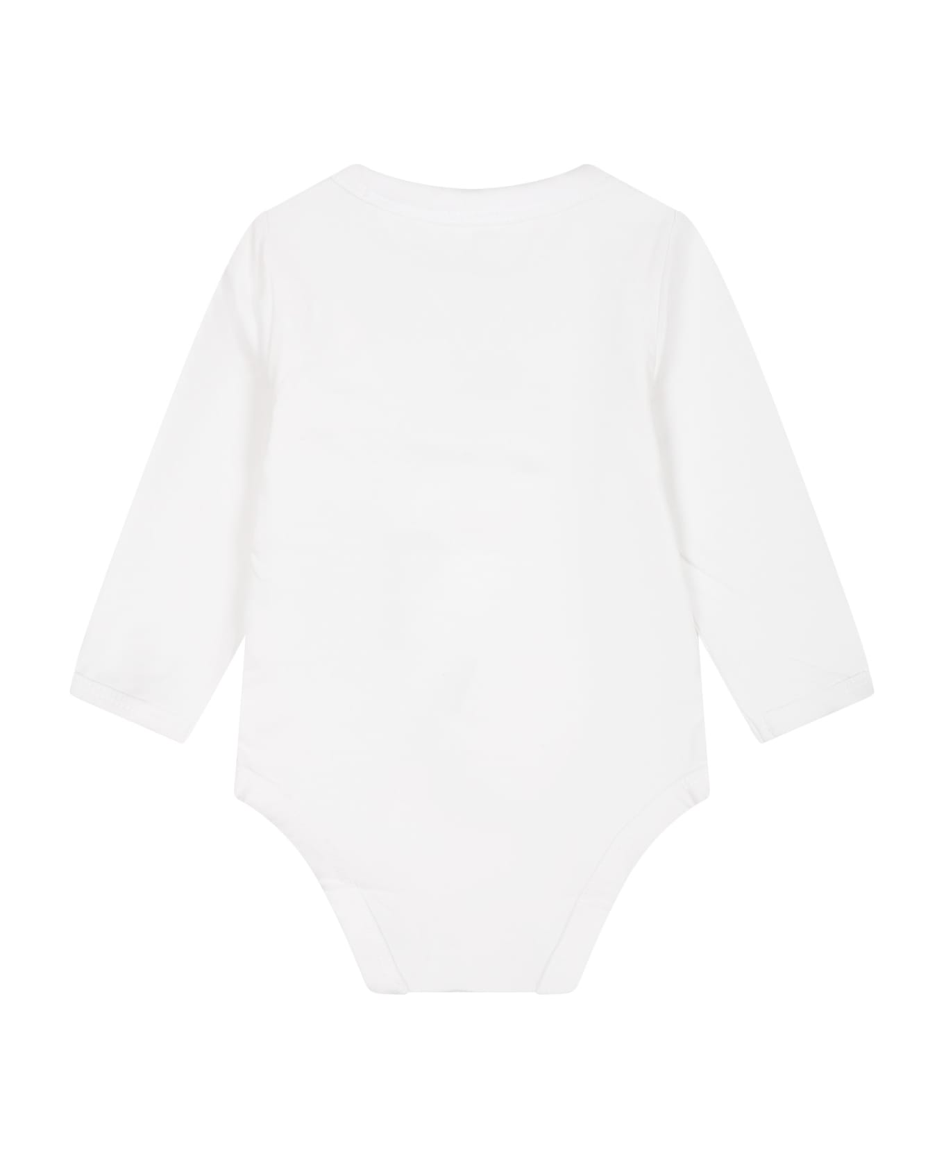 Tommy Hilfiger White Bodysuit For Babies With Logo - White
