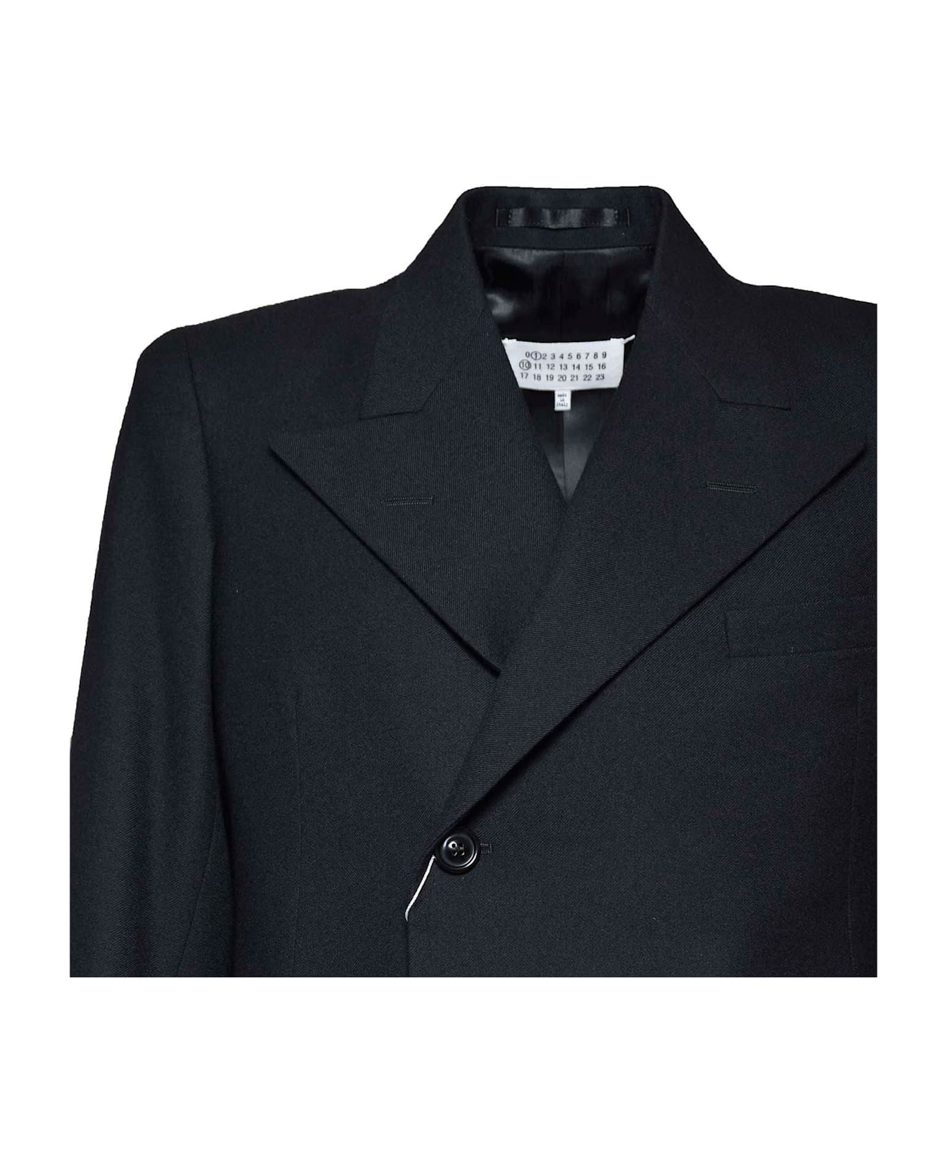 Maison Margiela Barathea Single-breasted Suit Jacket - Nero