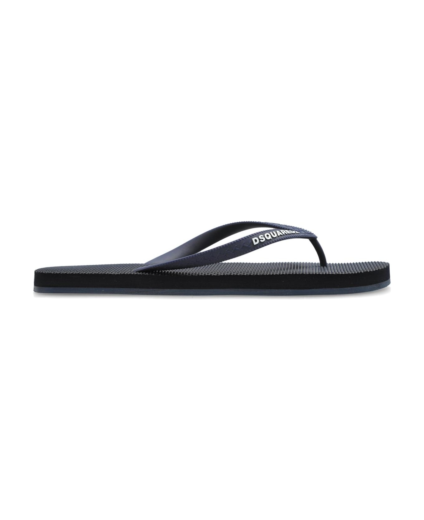 Dsquared2 Rubber Slides With Logo - Blue