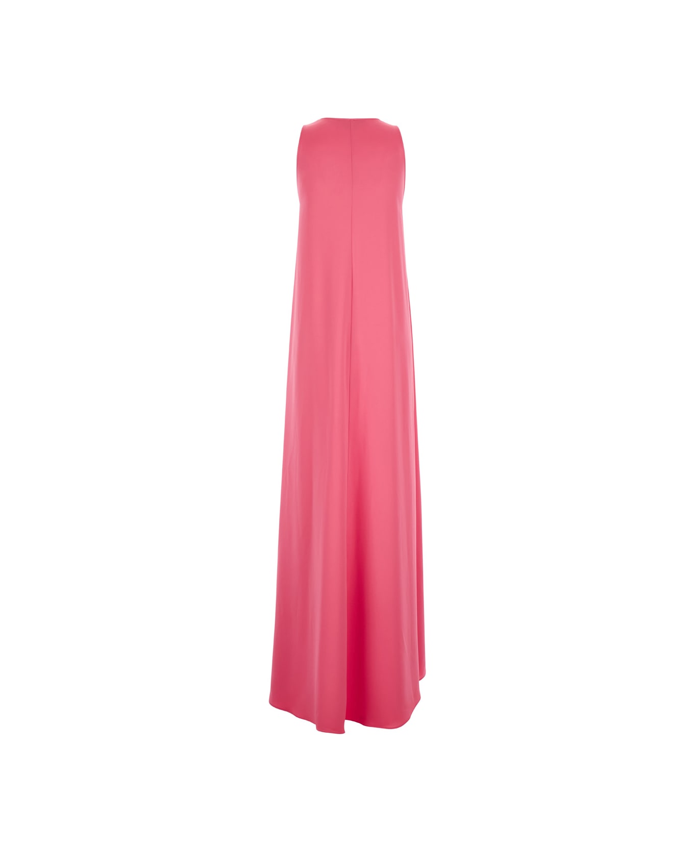 Gianluca Capannolo Pink Maxi Dress In Satin Woman - Pink ワンピース＆ドレス