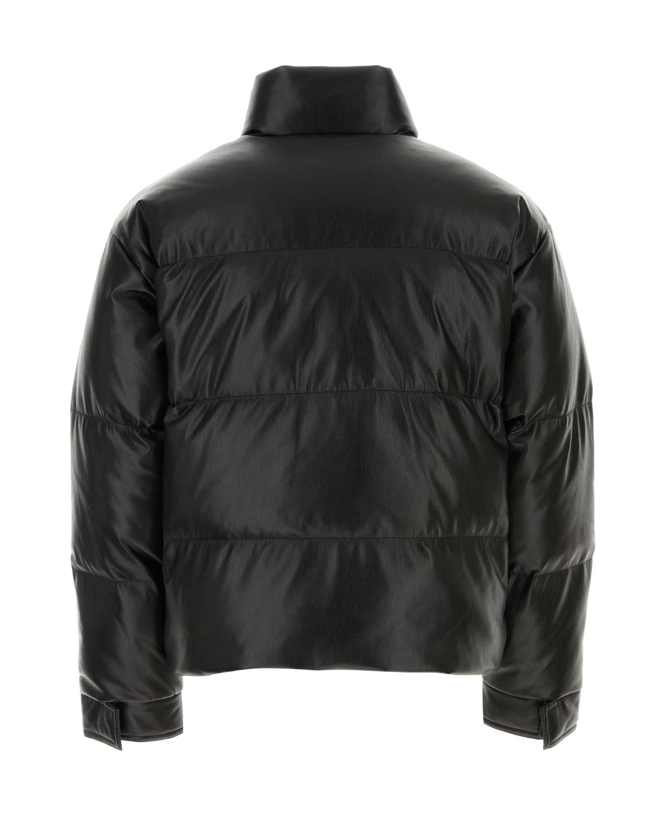 Nanushka Black Synthetic Leather Marron Down Jacket - BLACK ダウンジャケット