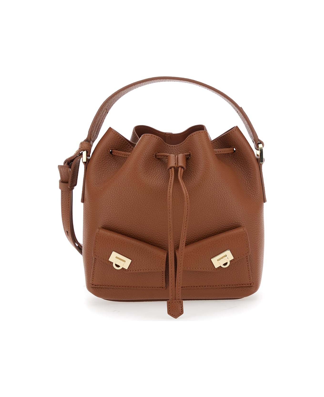 Ferragamo Drawstring Minibag 19,0x11,5x19,5 - Brown