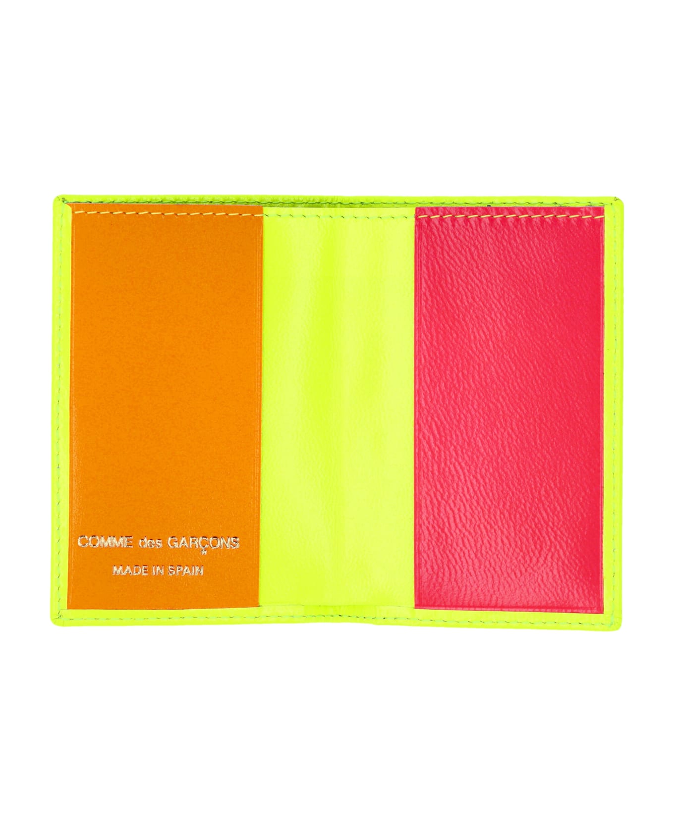 Comme des Garçons Wallet Super Fluo Bifold Cardholder - YELLOW 財布