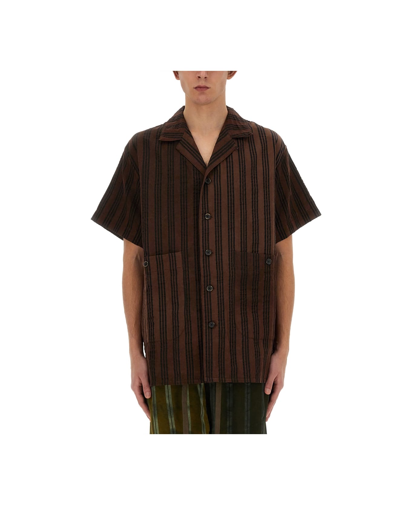 Uma Wang Striped Shirt - MULTICOLOUR
