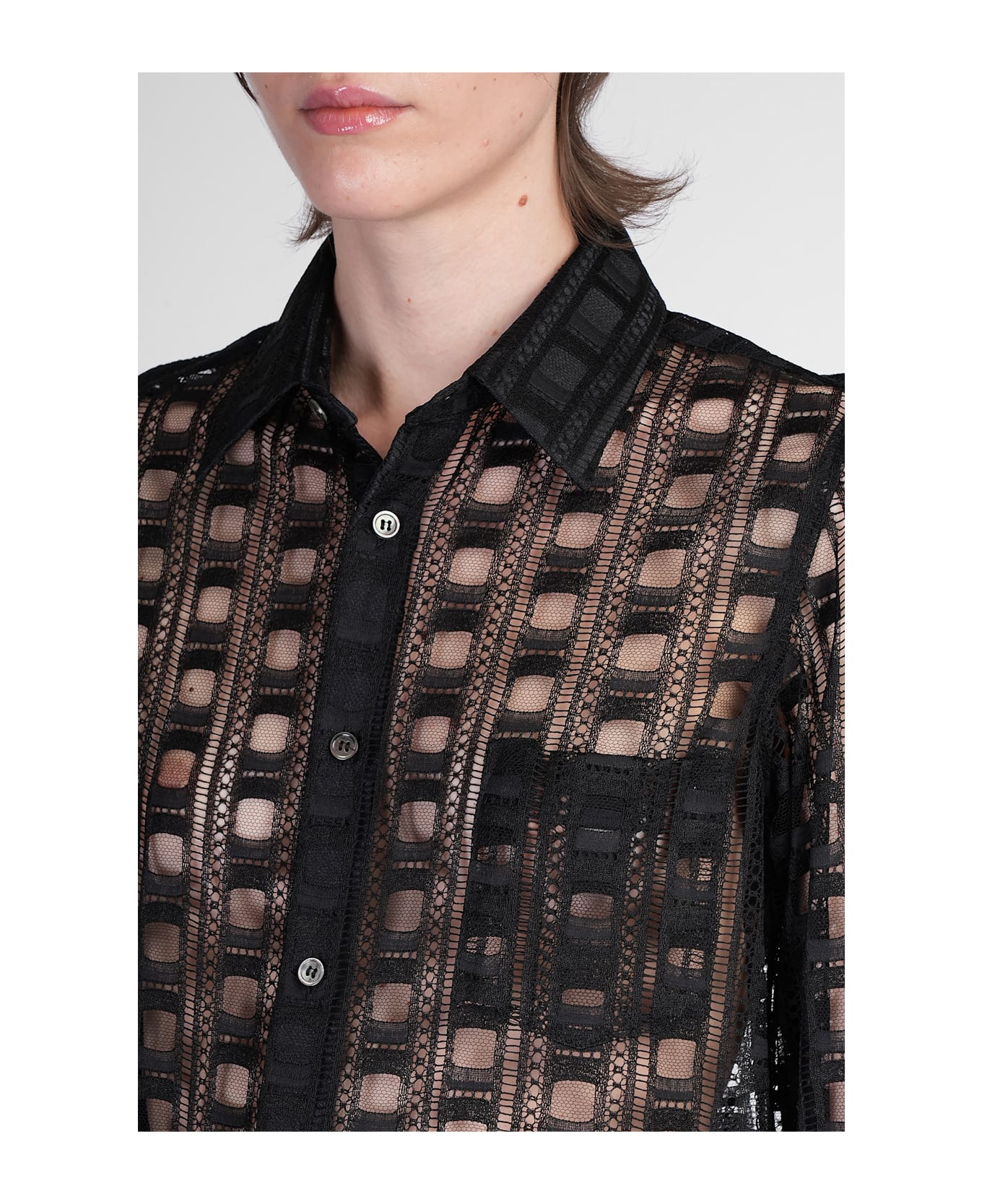 Comme des Garçons Shirt In Black Rayon - black