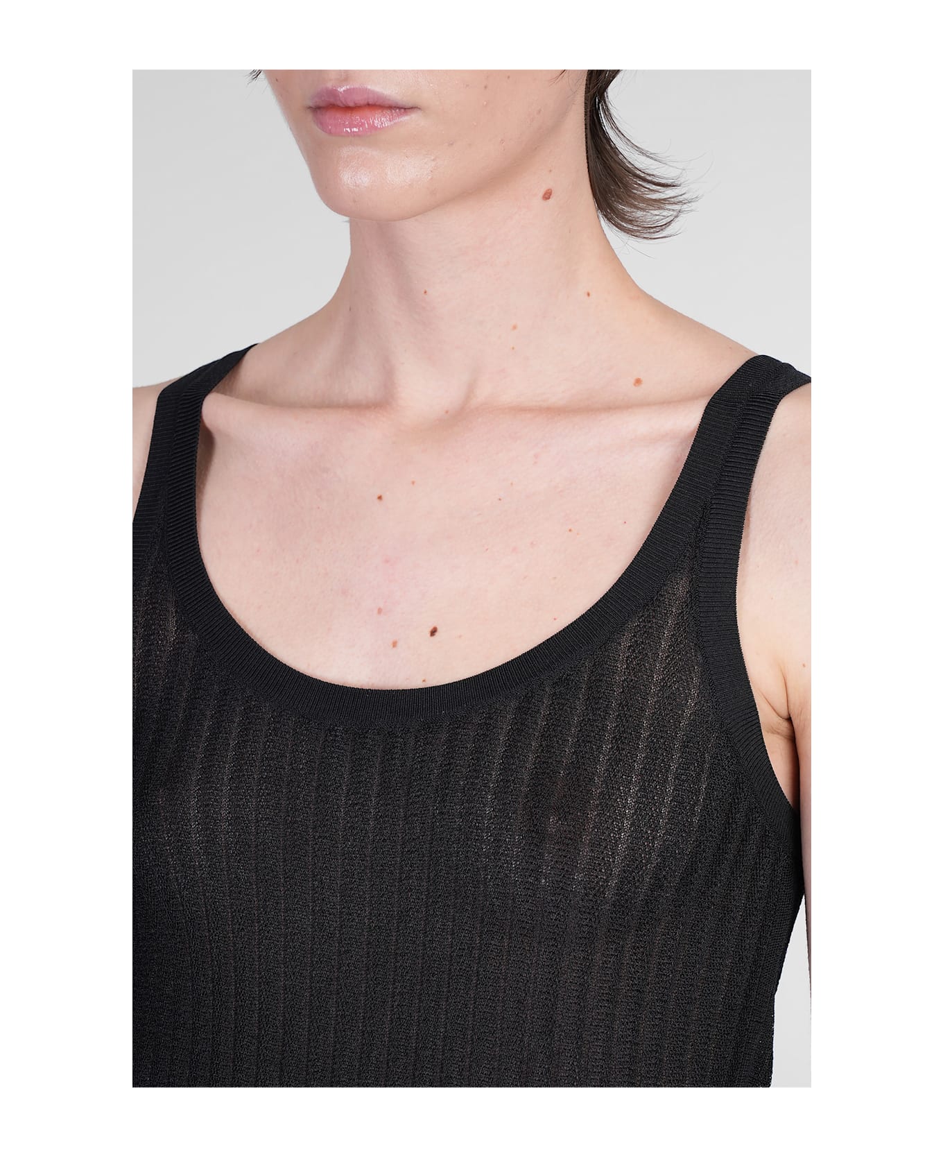 Helmut Lang Topwear In Black Viscose - black
