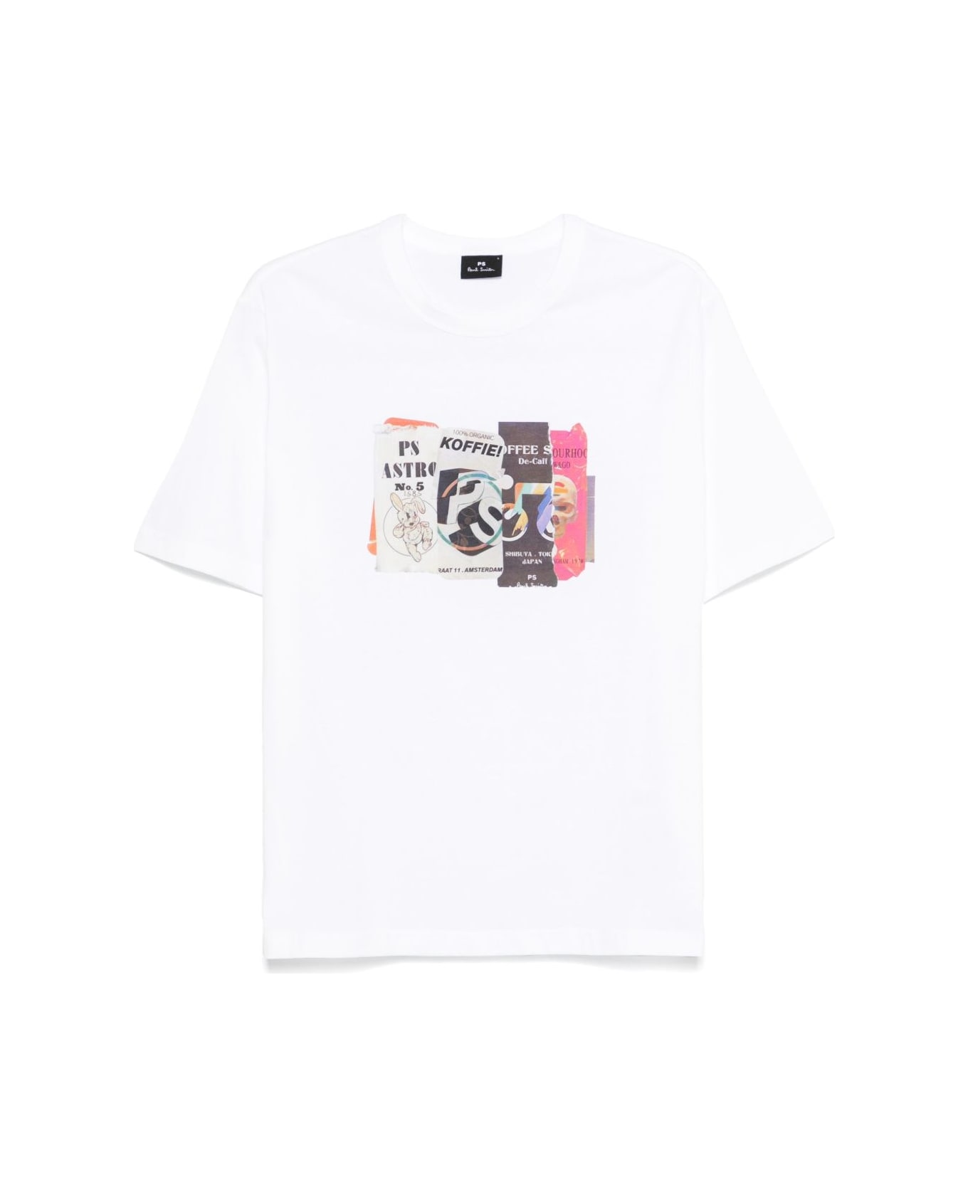 Paul Smith Cut&amp;paste Cotton T-shirt - White