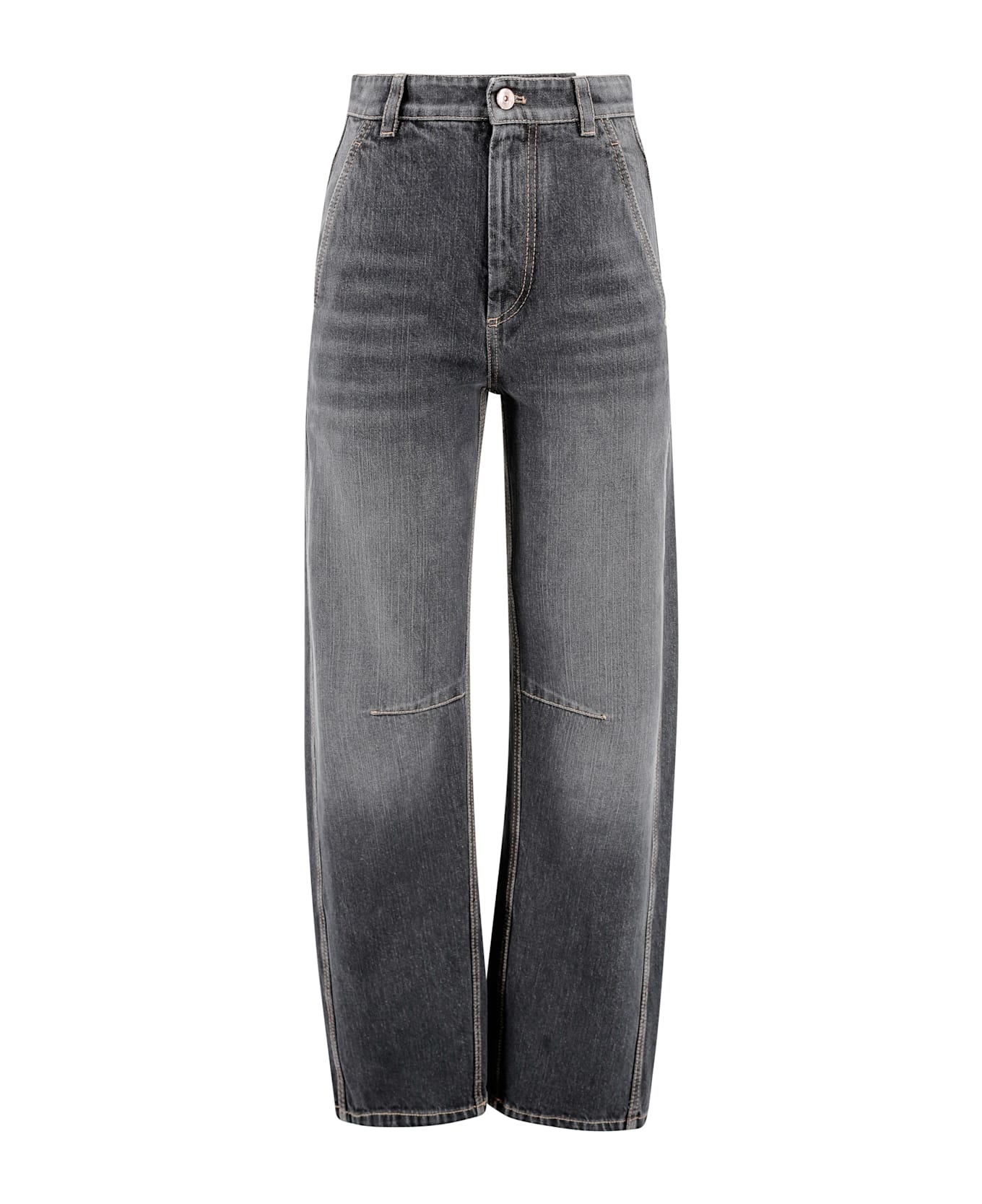 Brunello Cucinelli Curved Soft Jeans - Black