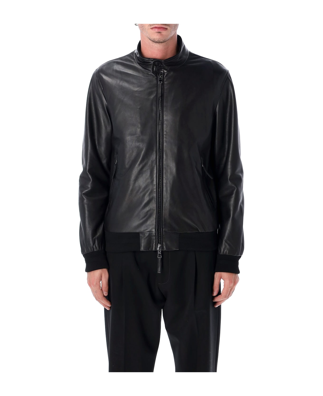 S.W.O.R.D 6.6.44 Sword Leather Jacket - BLACK