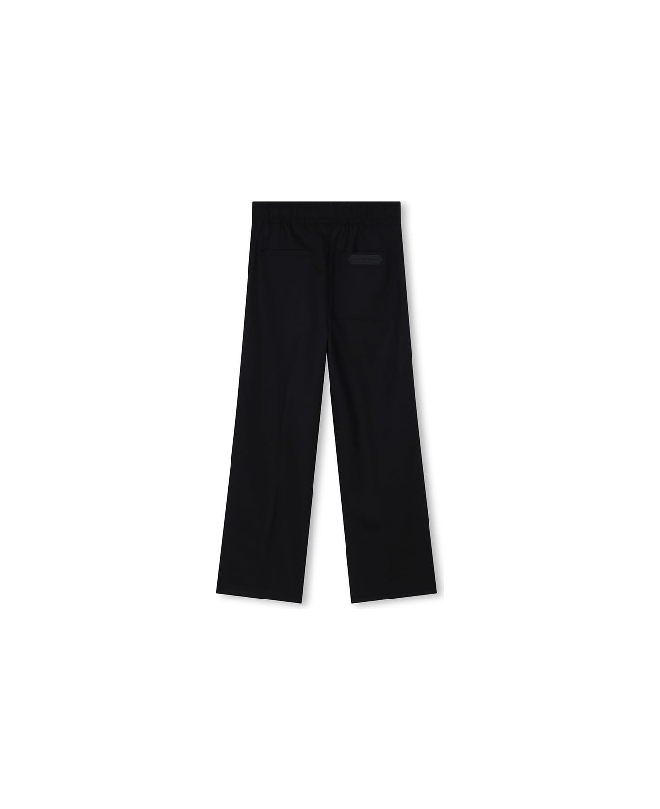 Lanvin Black Joggers With Curb Motif On Sides - Black