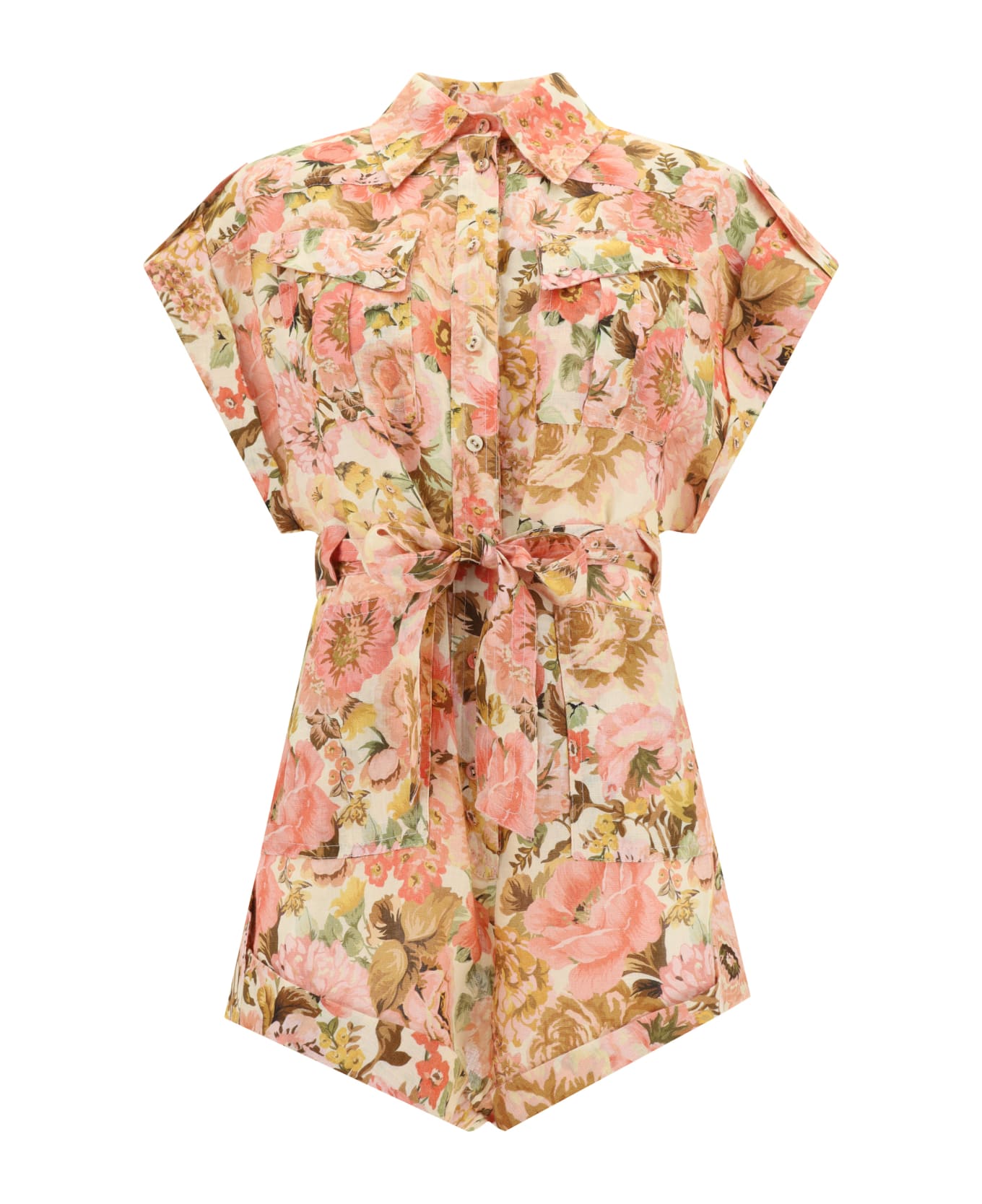 Zimmermann Golden Jumpsuit Dress - Pink Rose