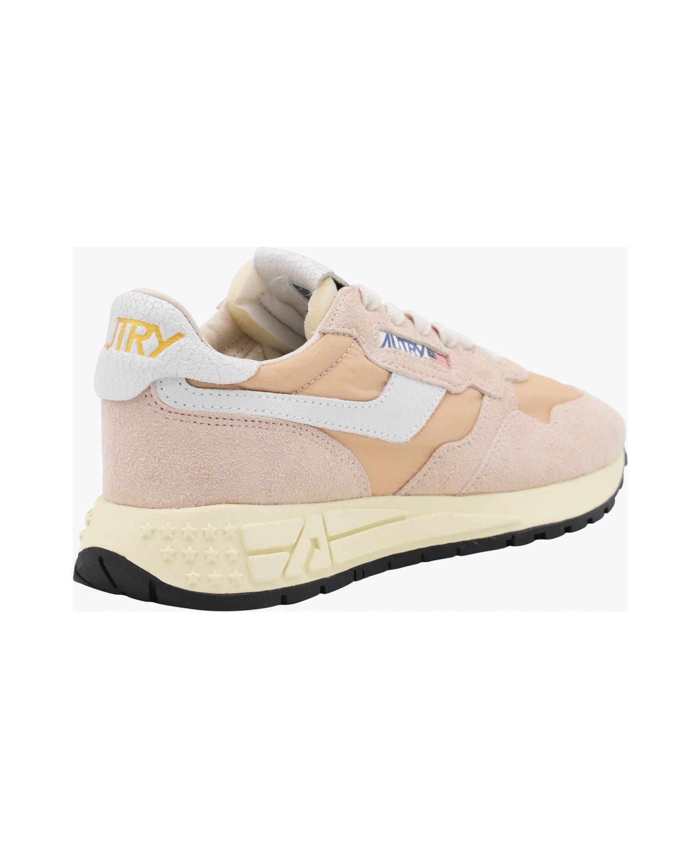 Autry Beige Leather Reelwind Sneakers - Nylon Hazel