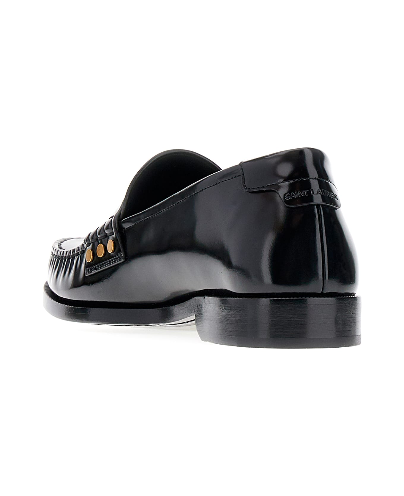 Saint Laurent Black Leather Loafers - 1000
