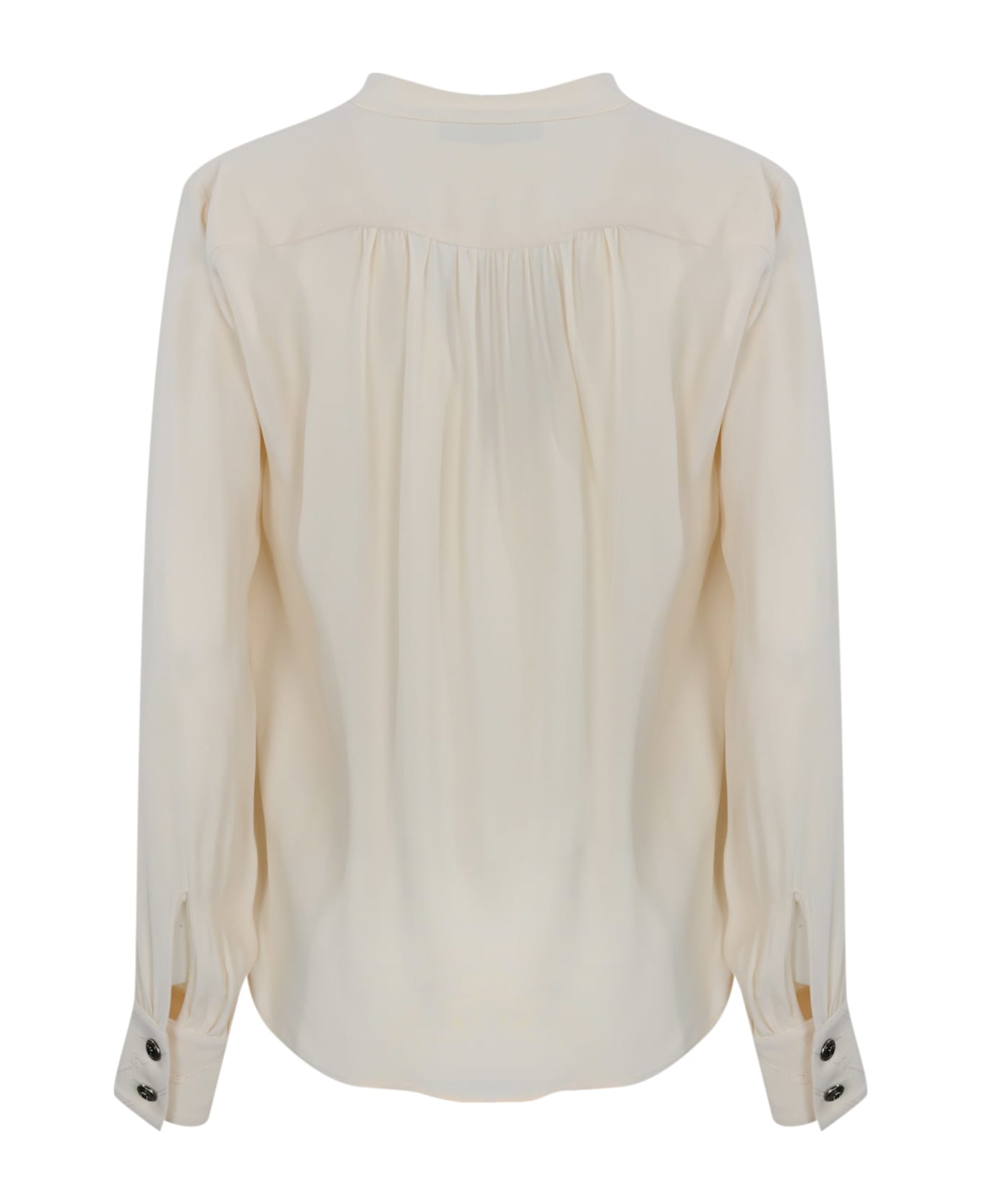 Elisabetta Franchi Georgette Blouse With Striped Pattern - BURRO