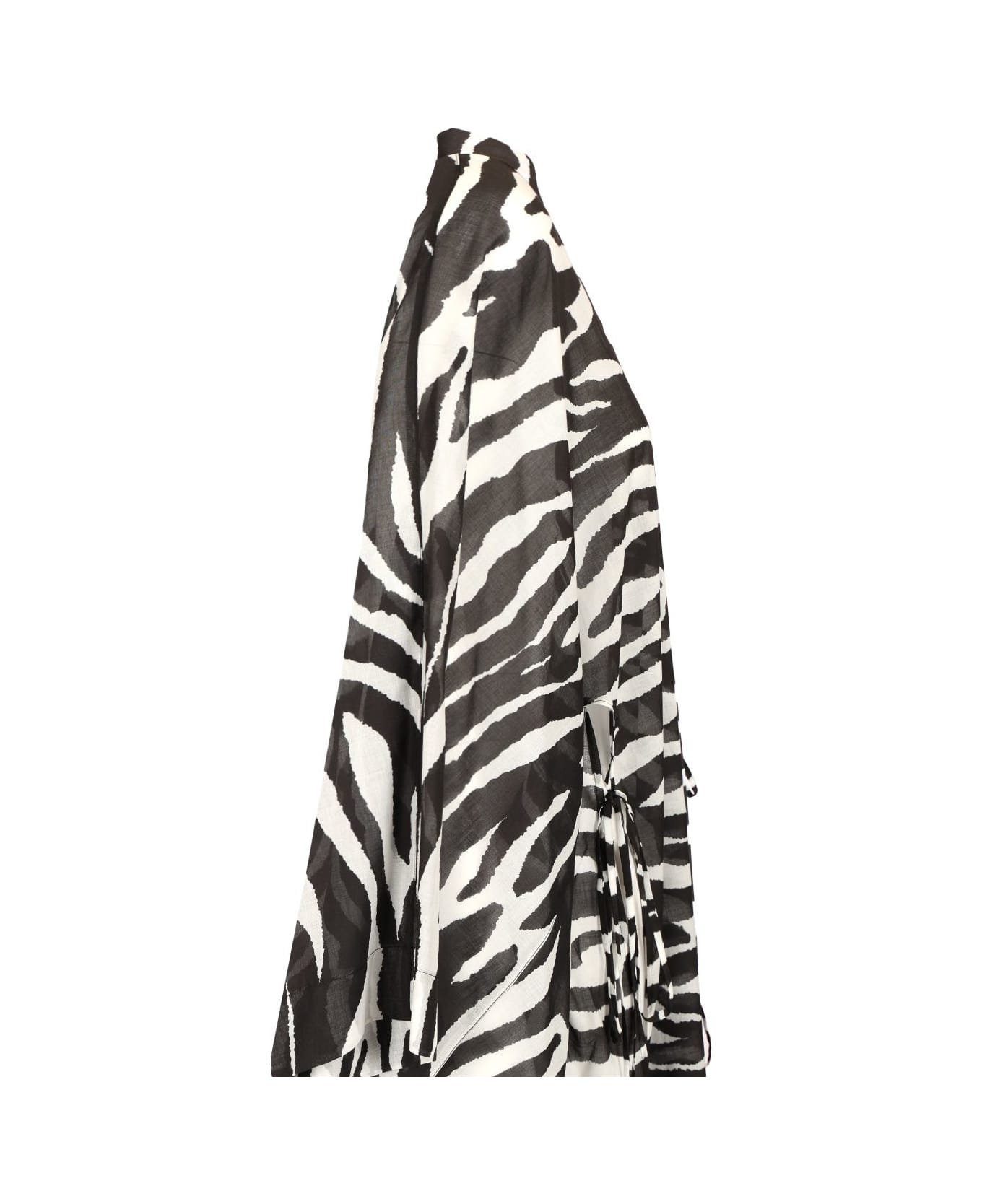 The Attico Zebra Print Caftan - White