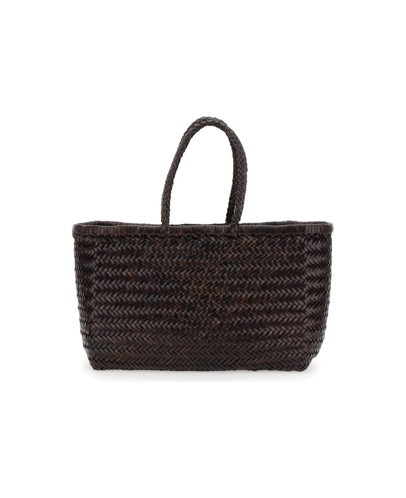 Dragon Diffusion 
bamboo Triple Jump
 Brown Tote Bag In Woven Leather Woman - Brown