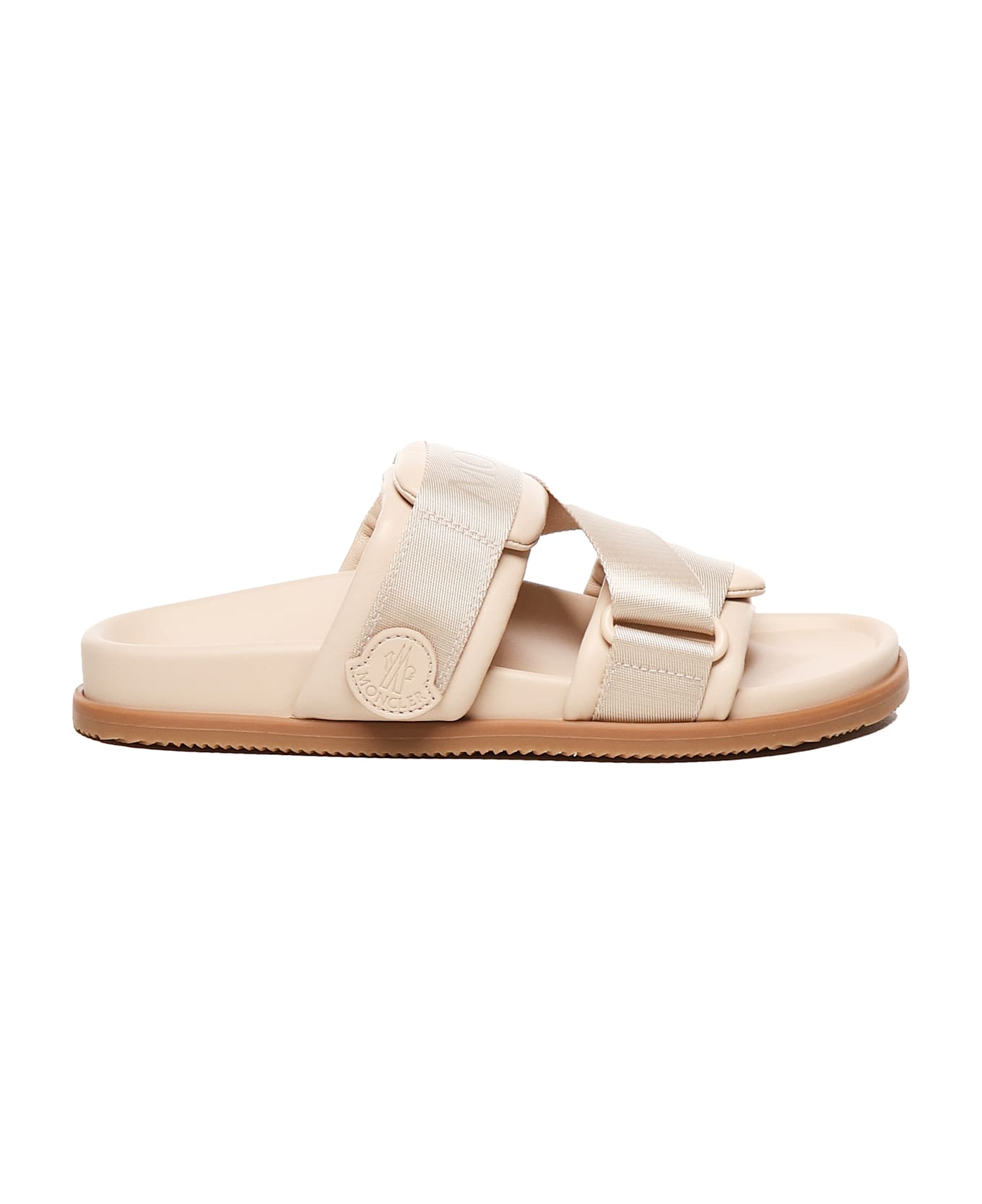 Moncler Slide Mon Summer In Nappa - Light pink