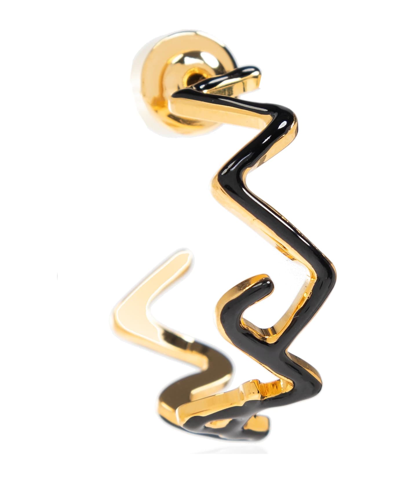 Marni Earrings With Logo - GOLD/BLACK