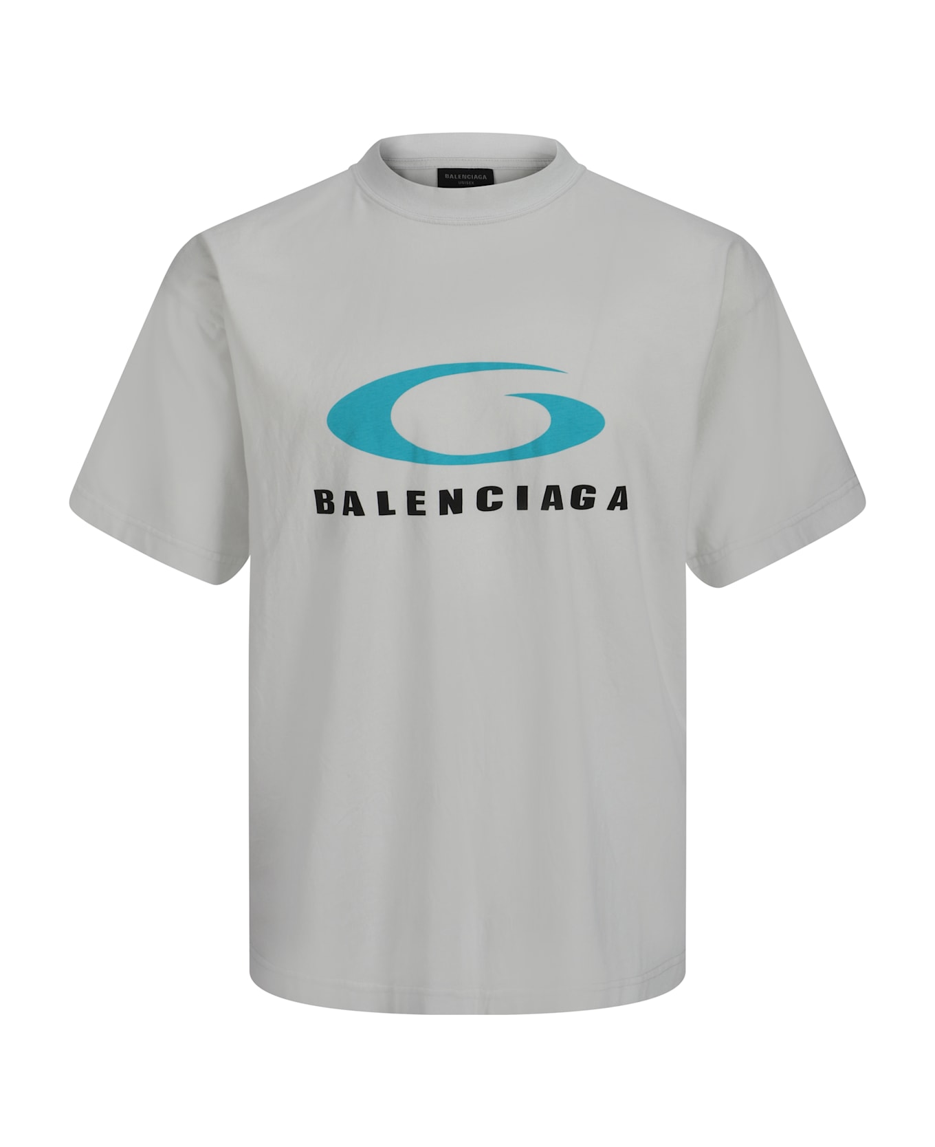 Balenciaga 'loop Sports Icon' T-shirt - Dirty White/blue