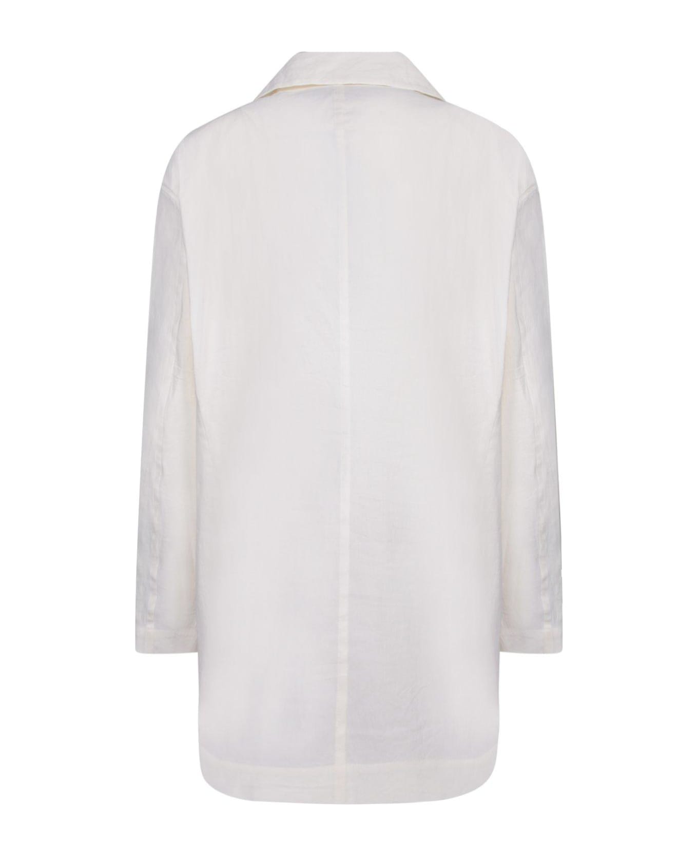 Issey Miyake Shaped Membrane Double-breasted Tailored Blazer - White コート