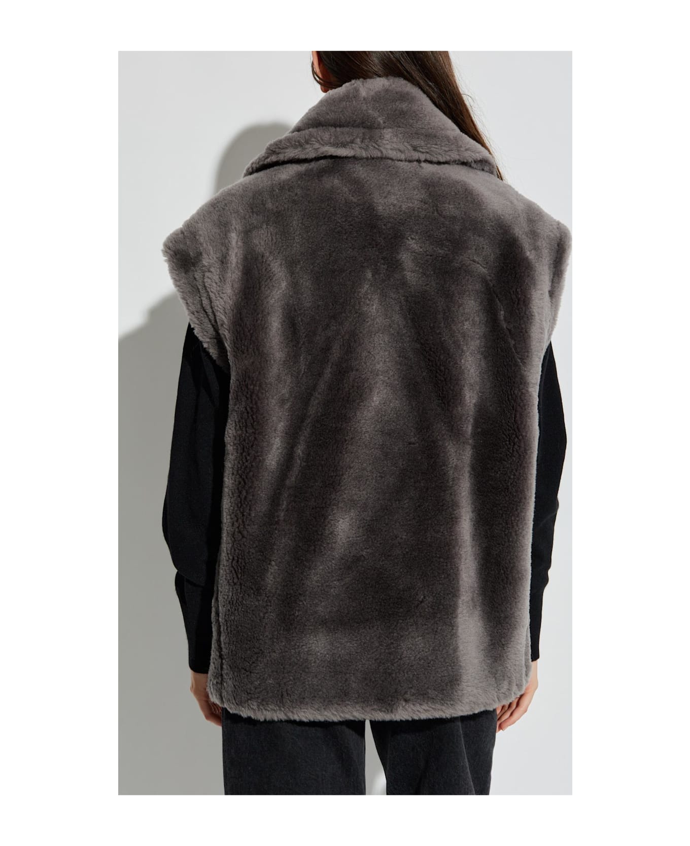 STAND STUDIO Faux Fur Vest 
carly
 - GREY