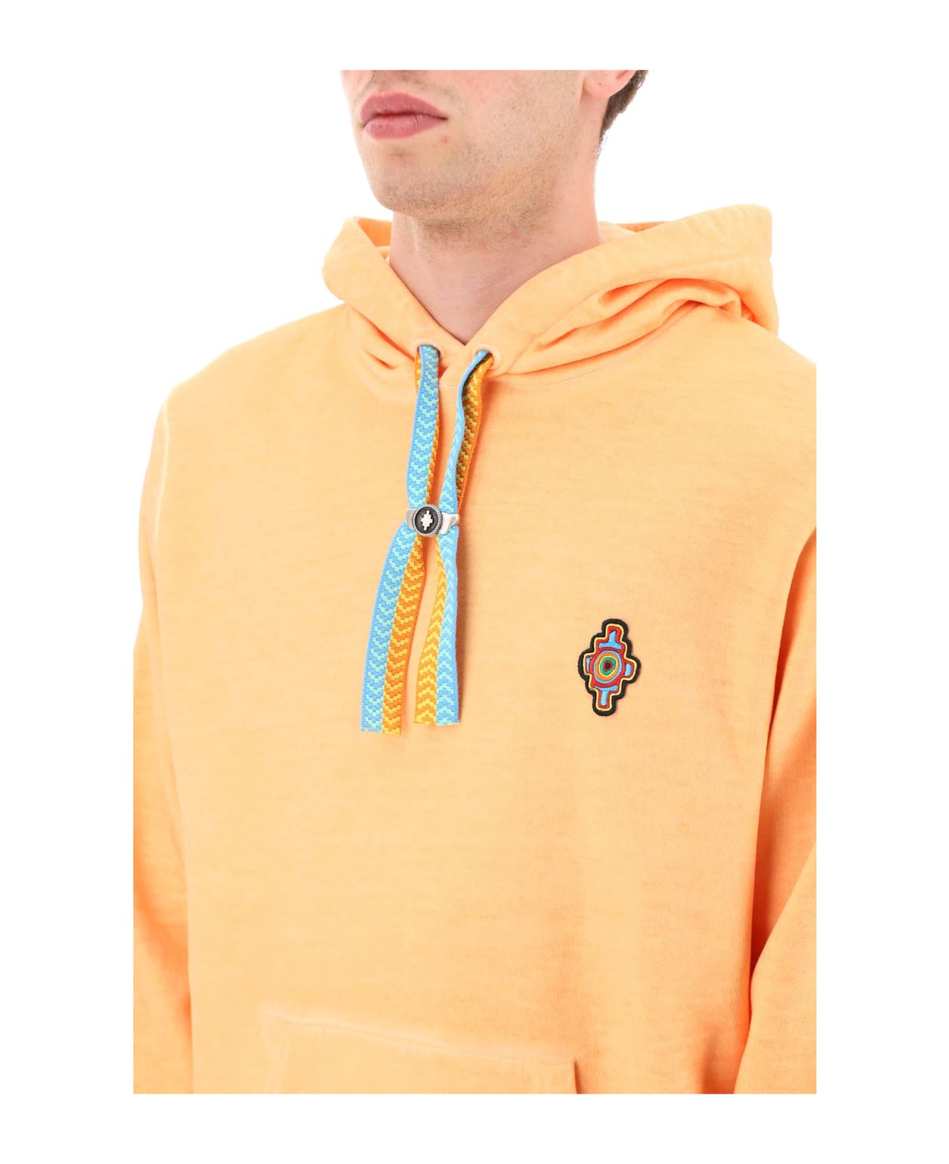 Marcelo Burlon Regular Hoodie - Orange Red フリース