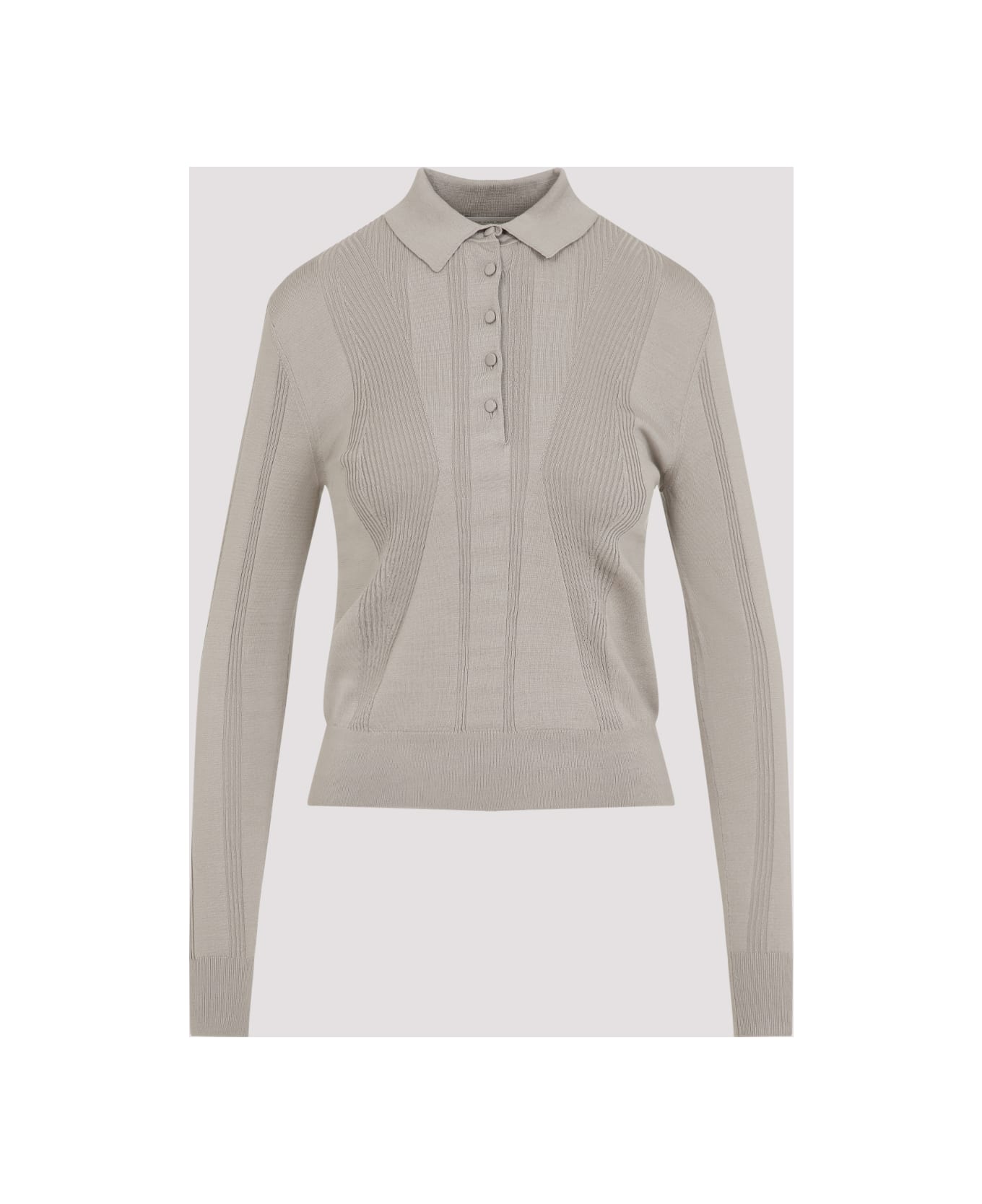 Dries Van Noten Cotton Polo - Light Grey ニットウェア